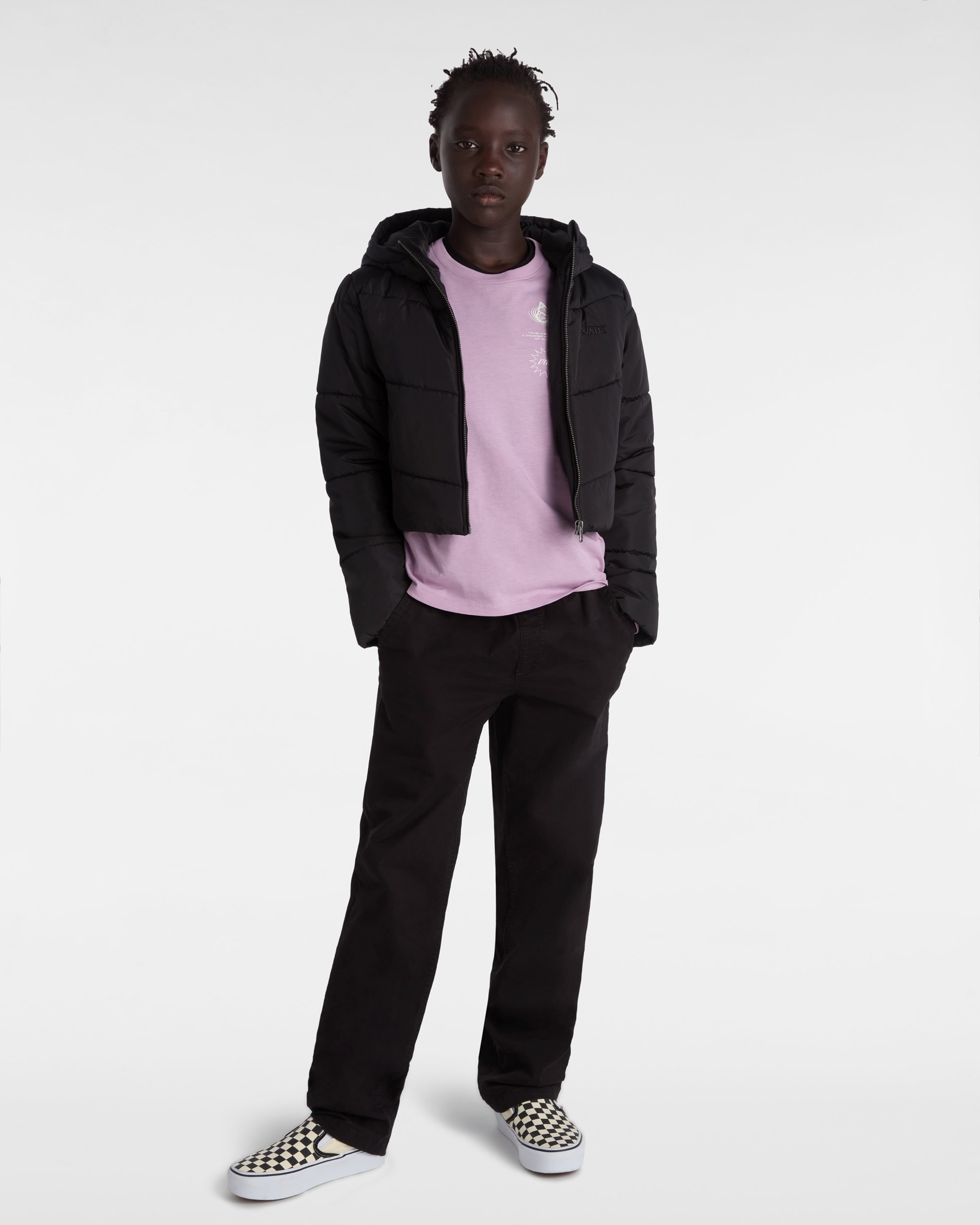 Doudoune courte  capuche MTE Foundry Enfant 814 ans VANS Noir ALT5