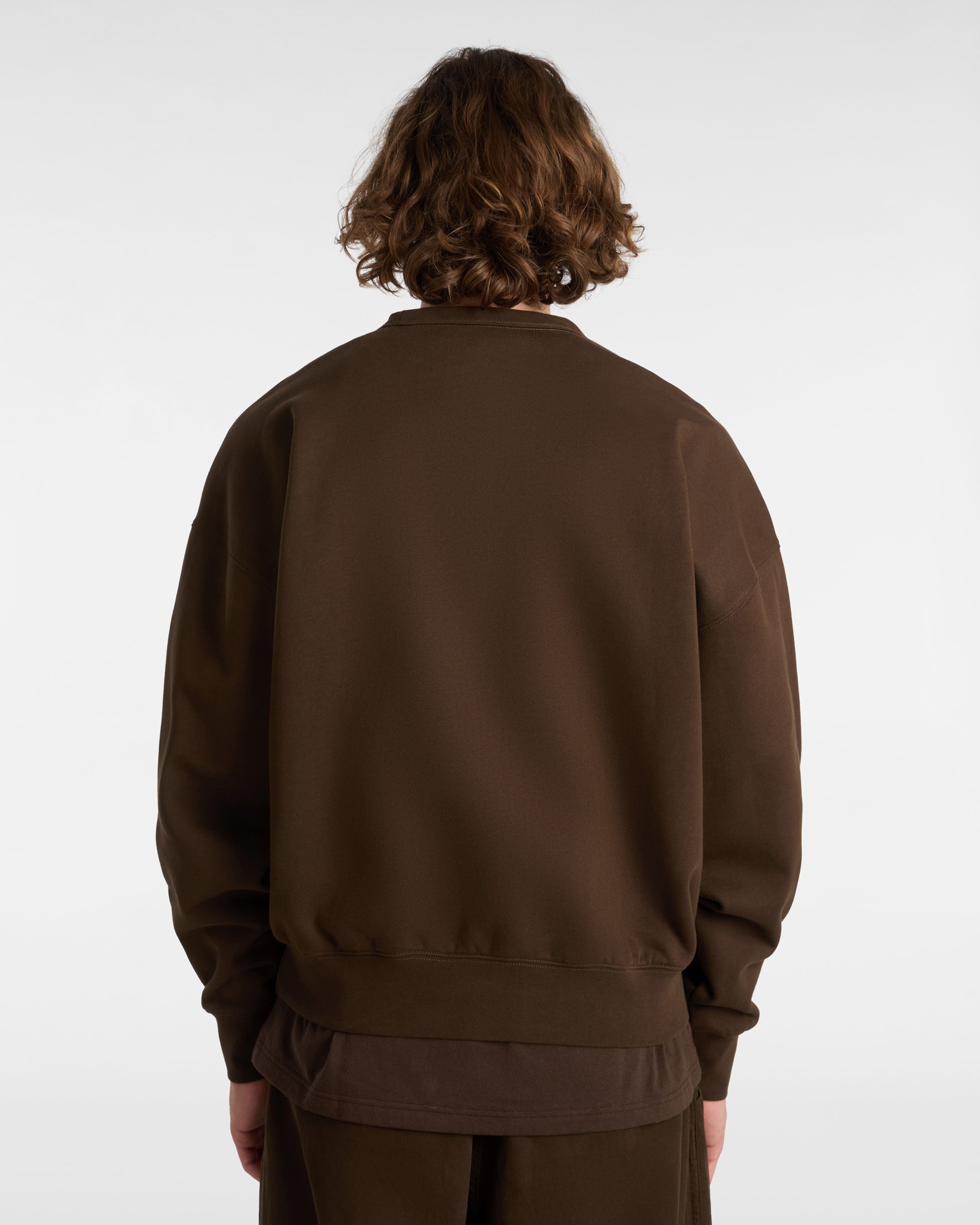 Sweat rasducou Premium Logo Crew VANS Marron ALT3