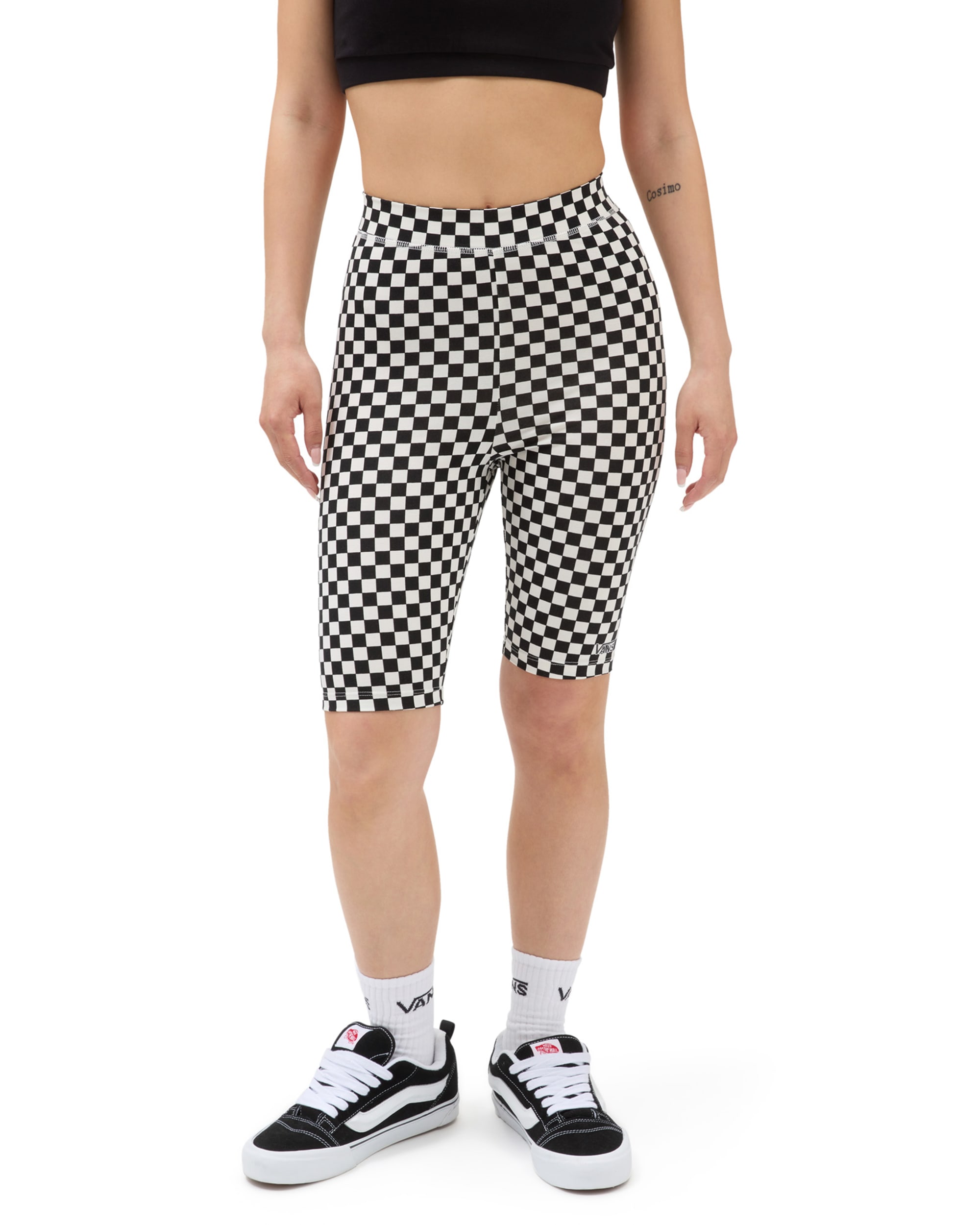 Flying V Print Legging Shorts VANS BlackWhite HERO