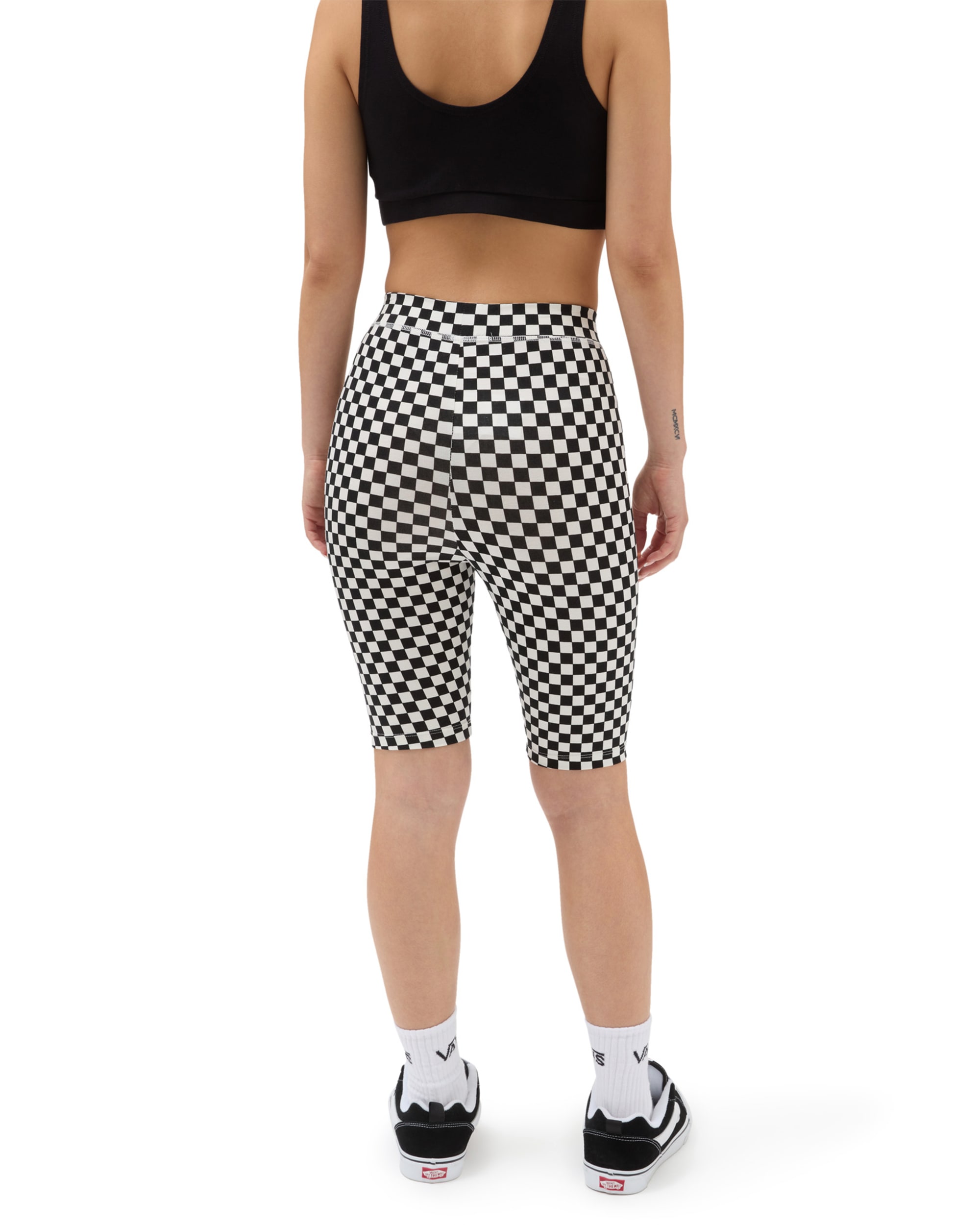 Flying V Print Legging Shorts VANS BlackWhite ALT2