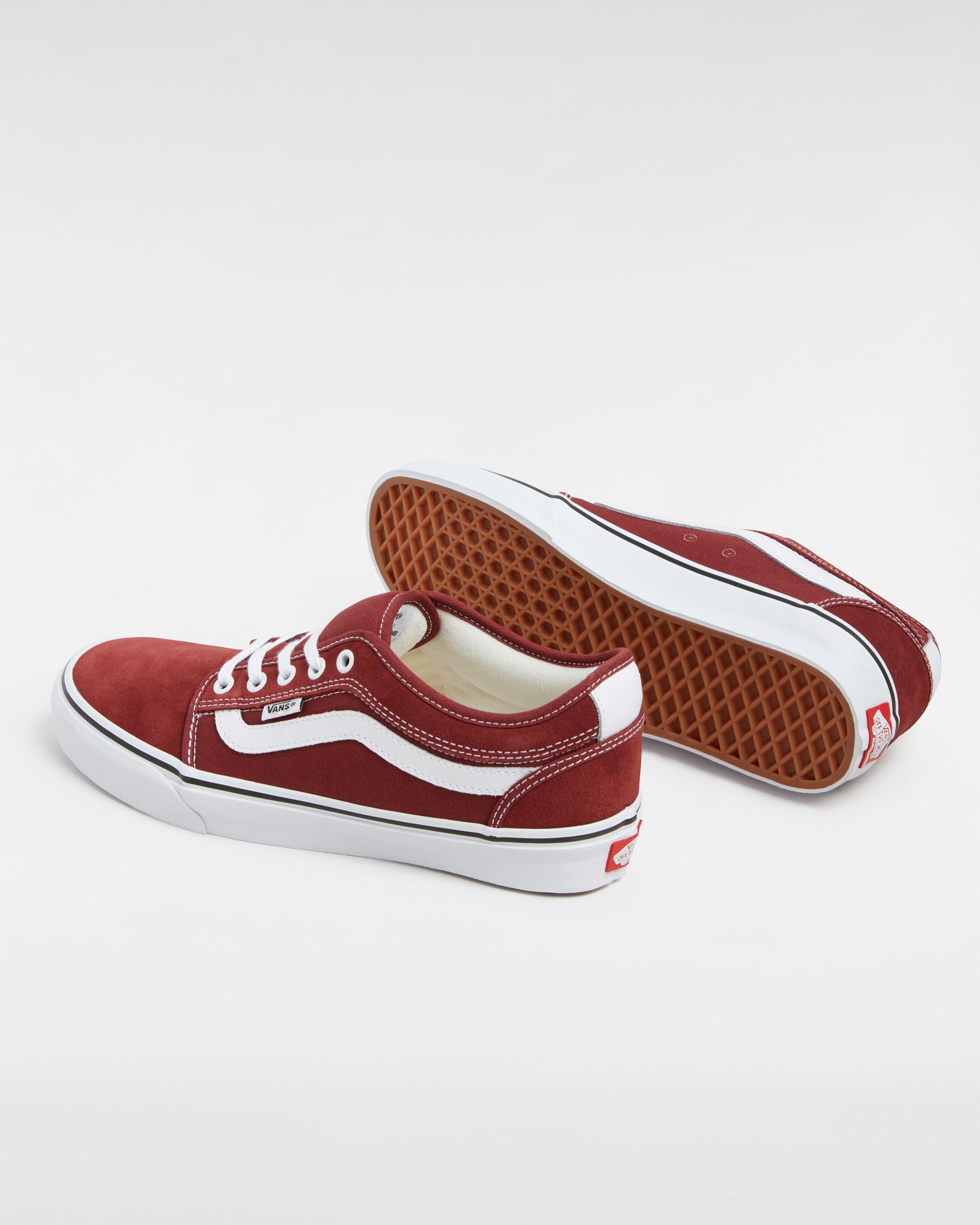Skate Chukka Low Sidestripe Shoe VANS Burgundy ALT2