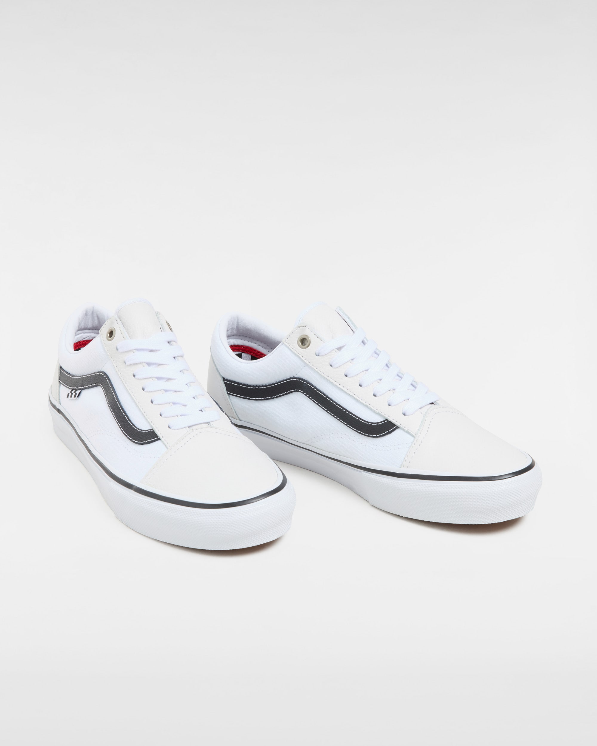 Chaussures en cuir Skate Old Skool VANS Blanc ALT1