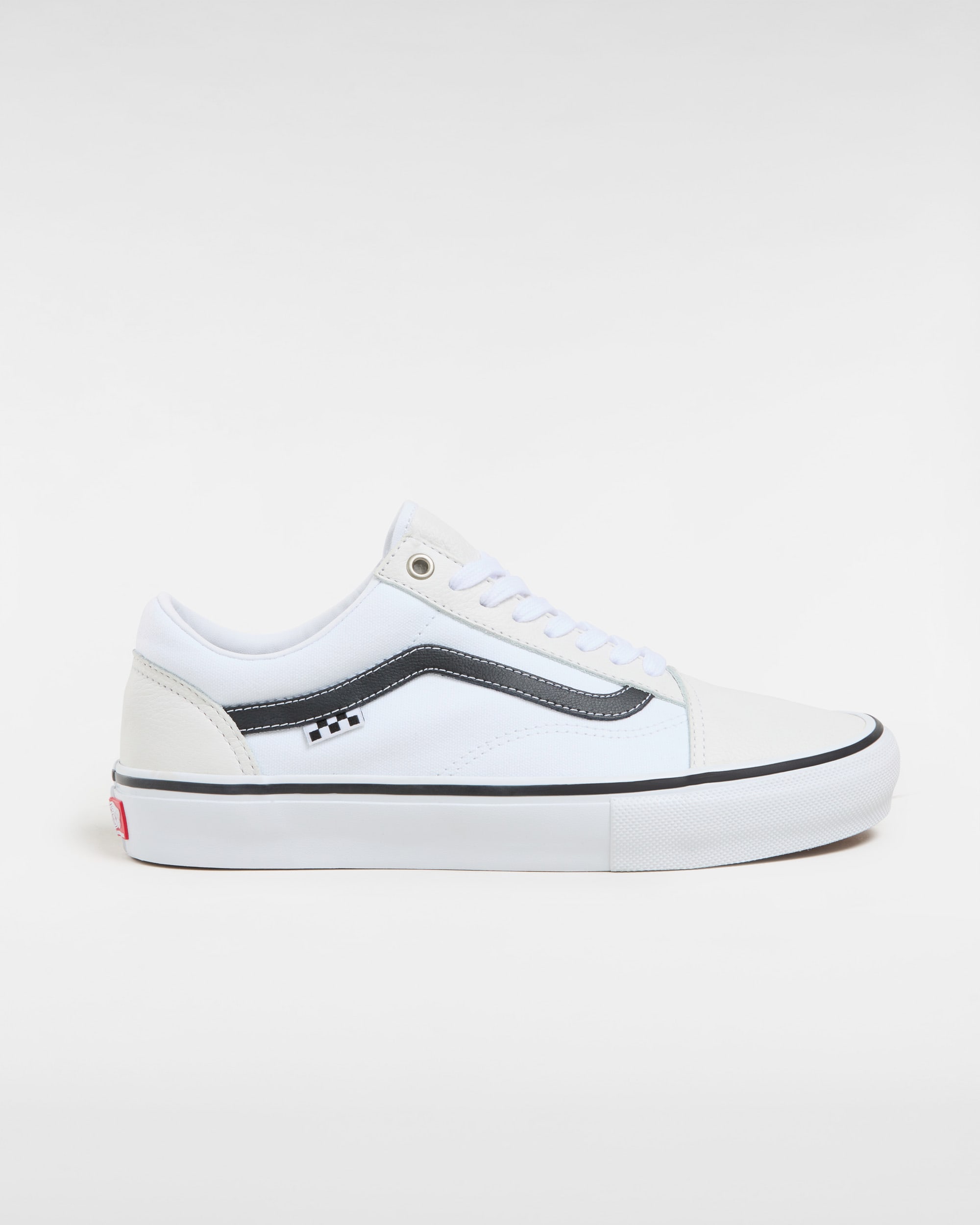 Chaussures en cuir Skate Old Skool VANS Blanc HERO