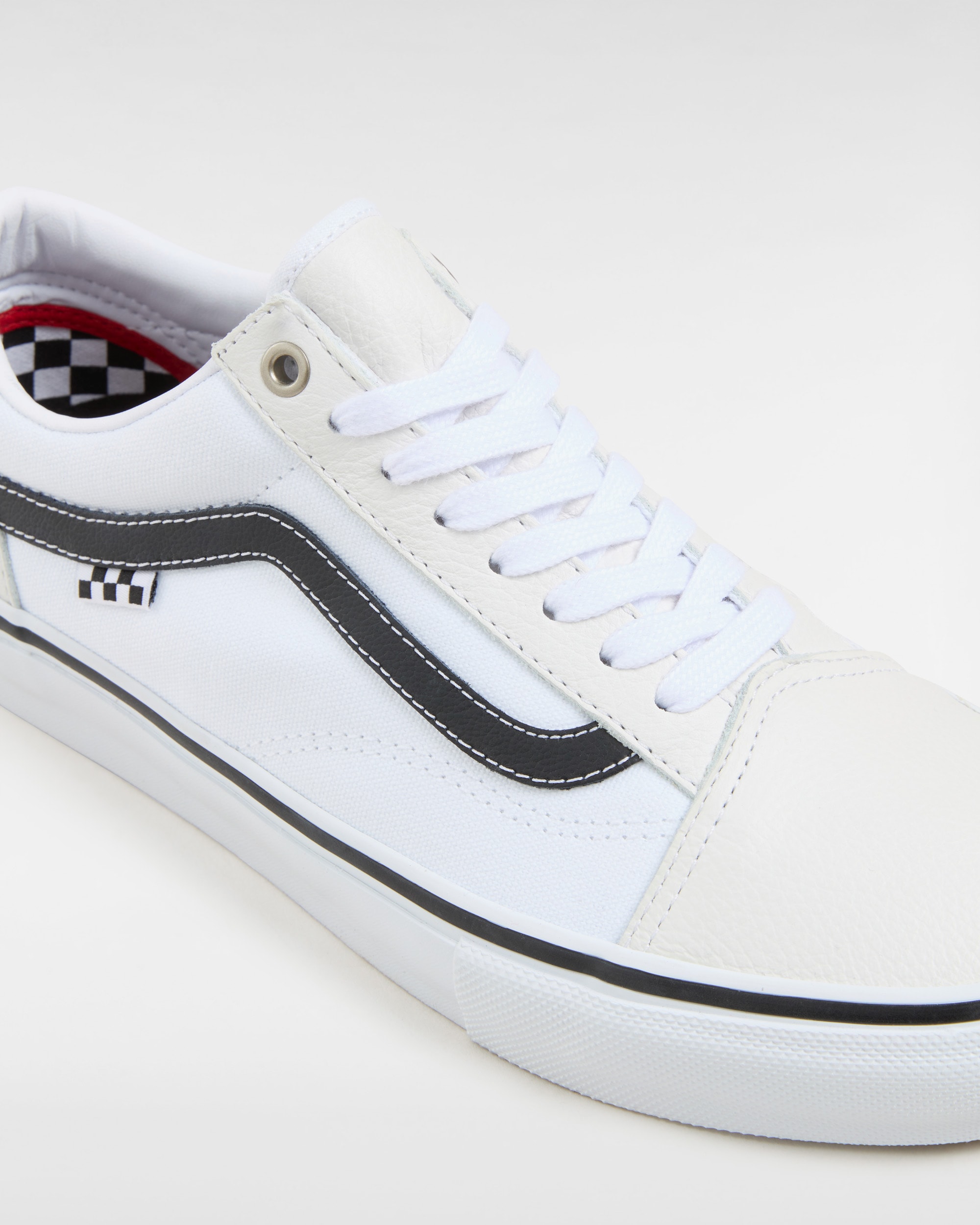 Chaussures en cuir Skate Old Skool VANS Blanc ALT3