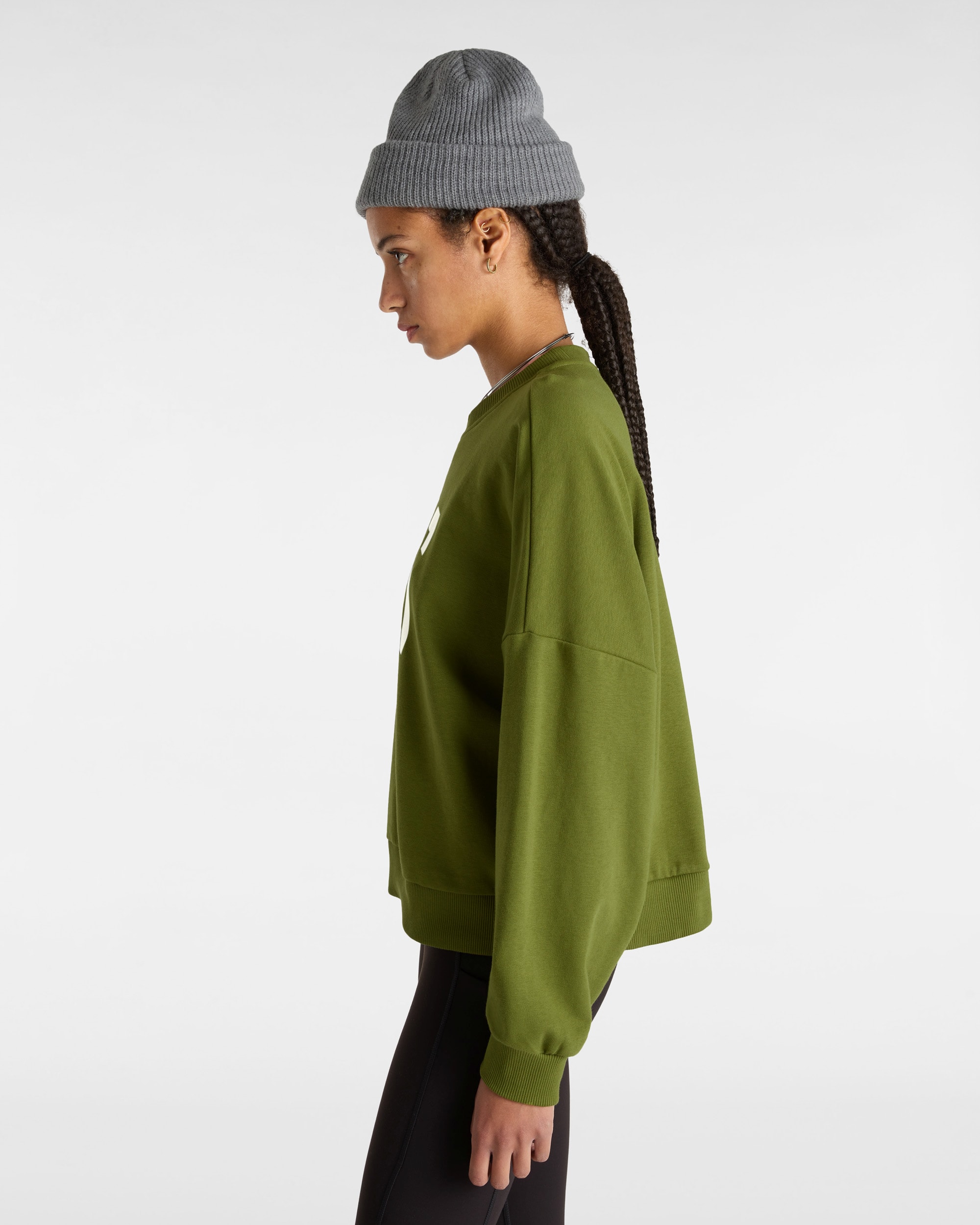 Stadium French Terry Loose Crew Sweatshirt VANS Groen ALT4