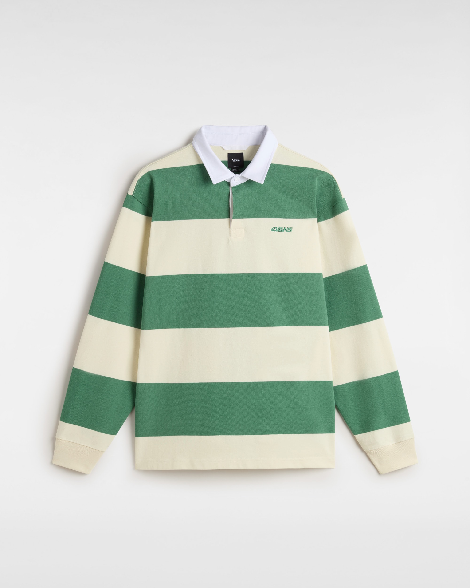 Polo de rugby en maille  rayures Ward VANS Vert HERO