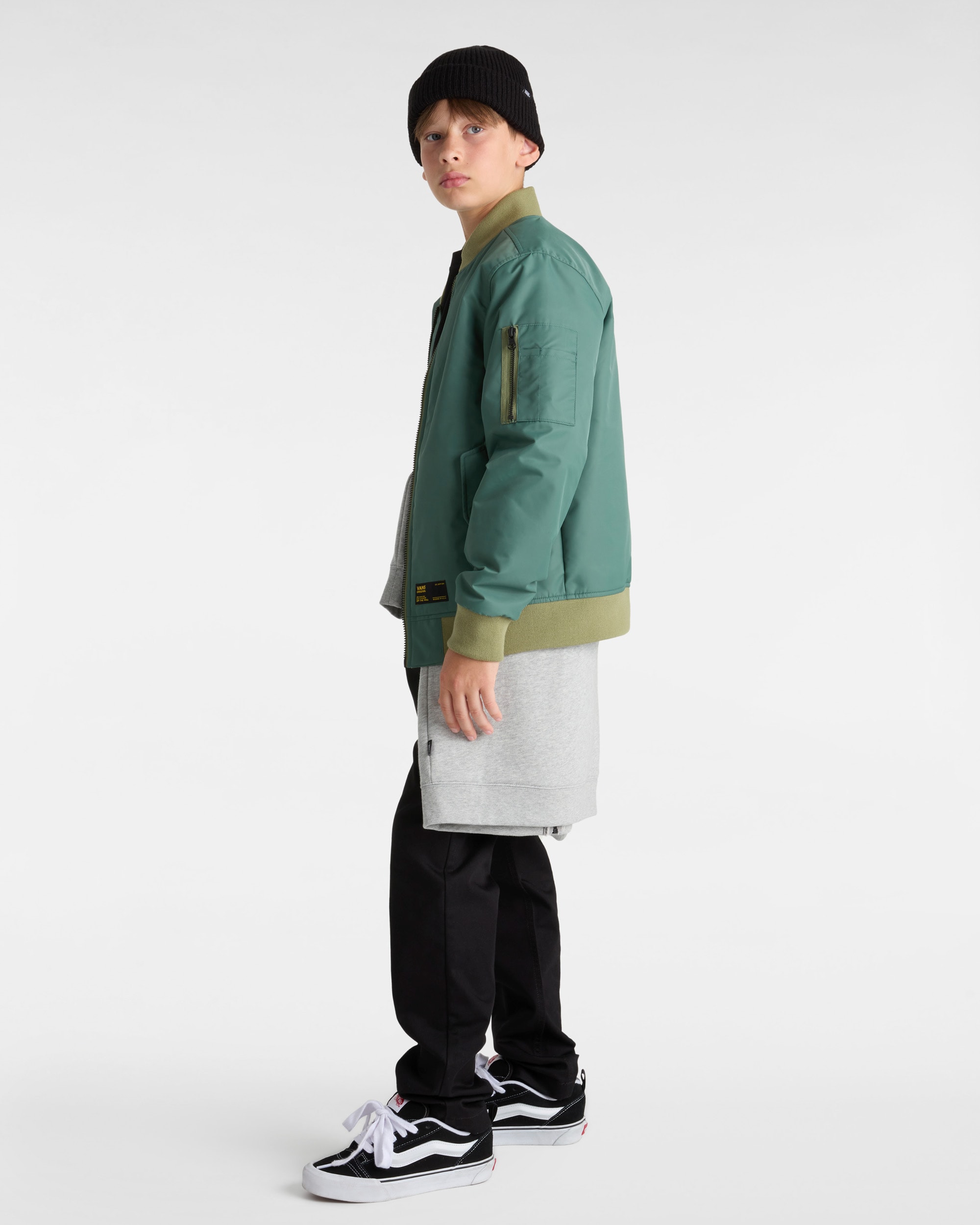 Casaco bomber Copley para criana 814 anos VANS Verde ALT5