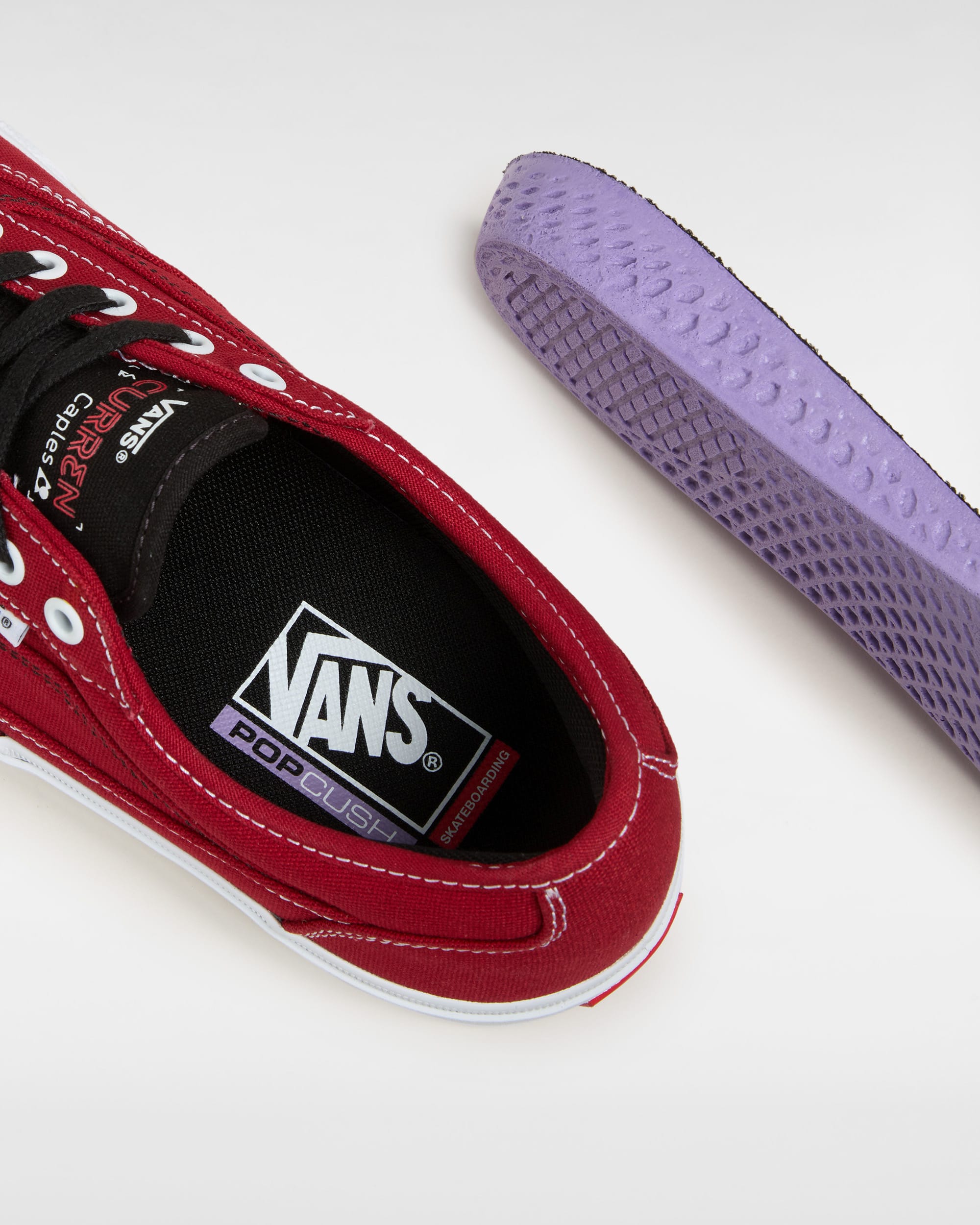 Chaussures Skate Curren Caples VANS Rouge ALT6