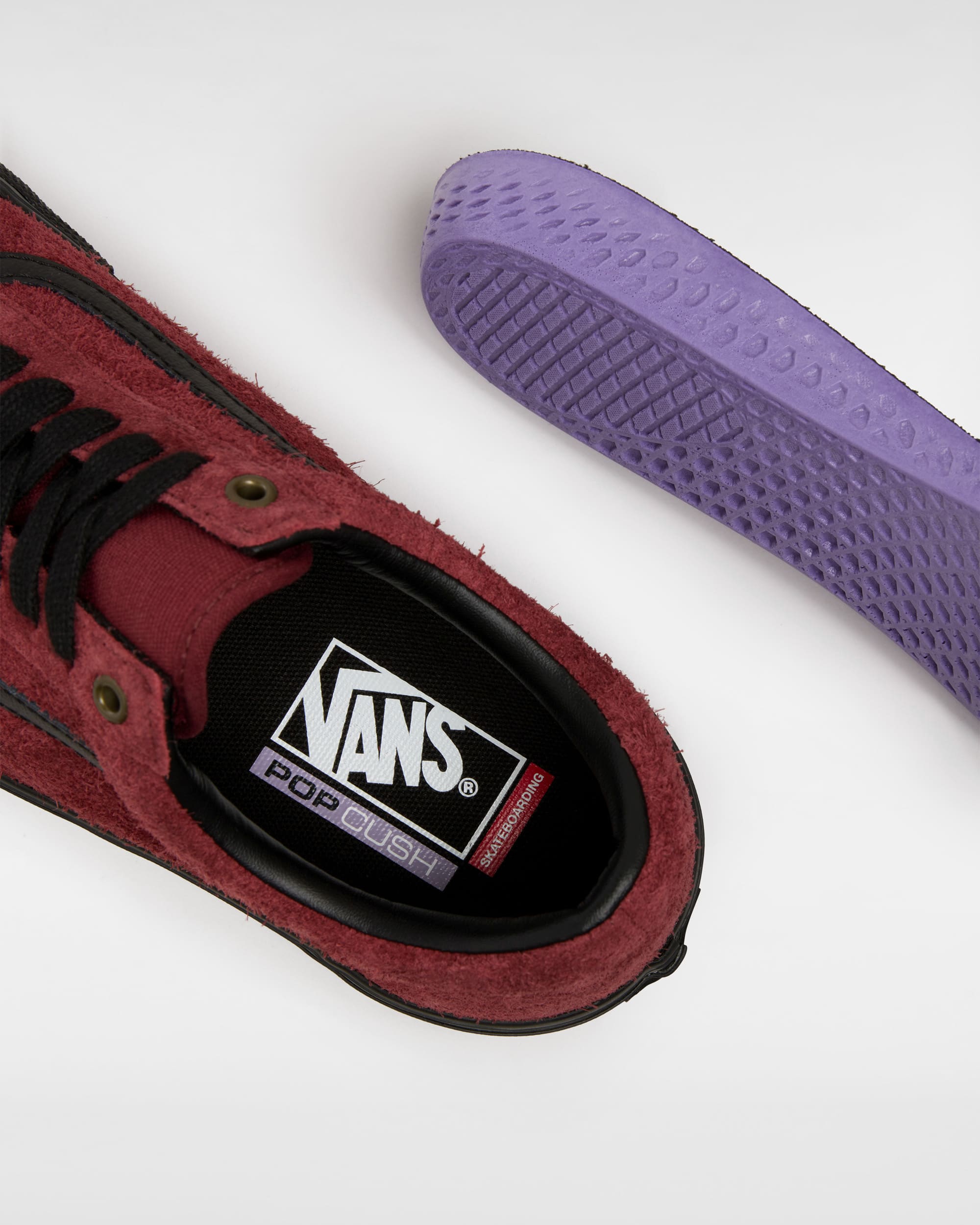 Chaussures Skate Old Skool Hairy Suede VANS Bordeaux ALT6