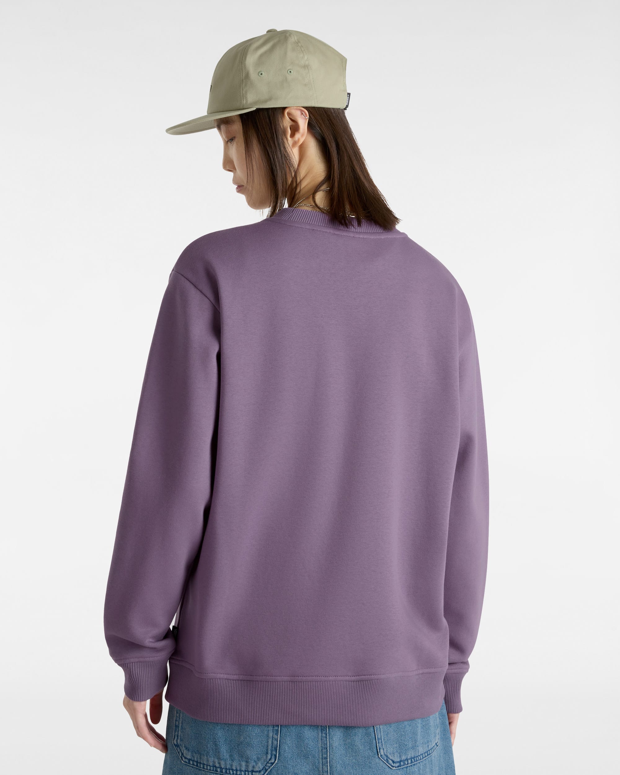 Sweat Classic V Boyfriend Fit Crew VANS Violet ALT3