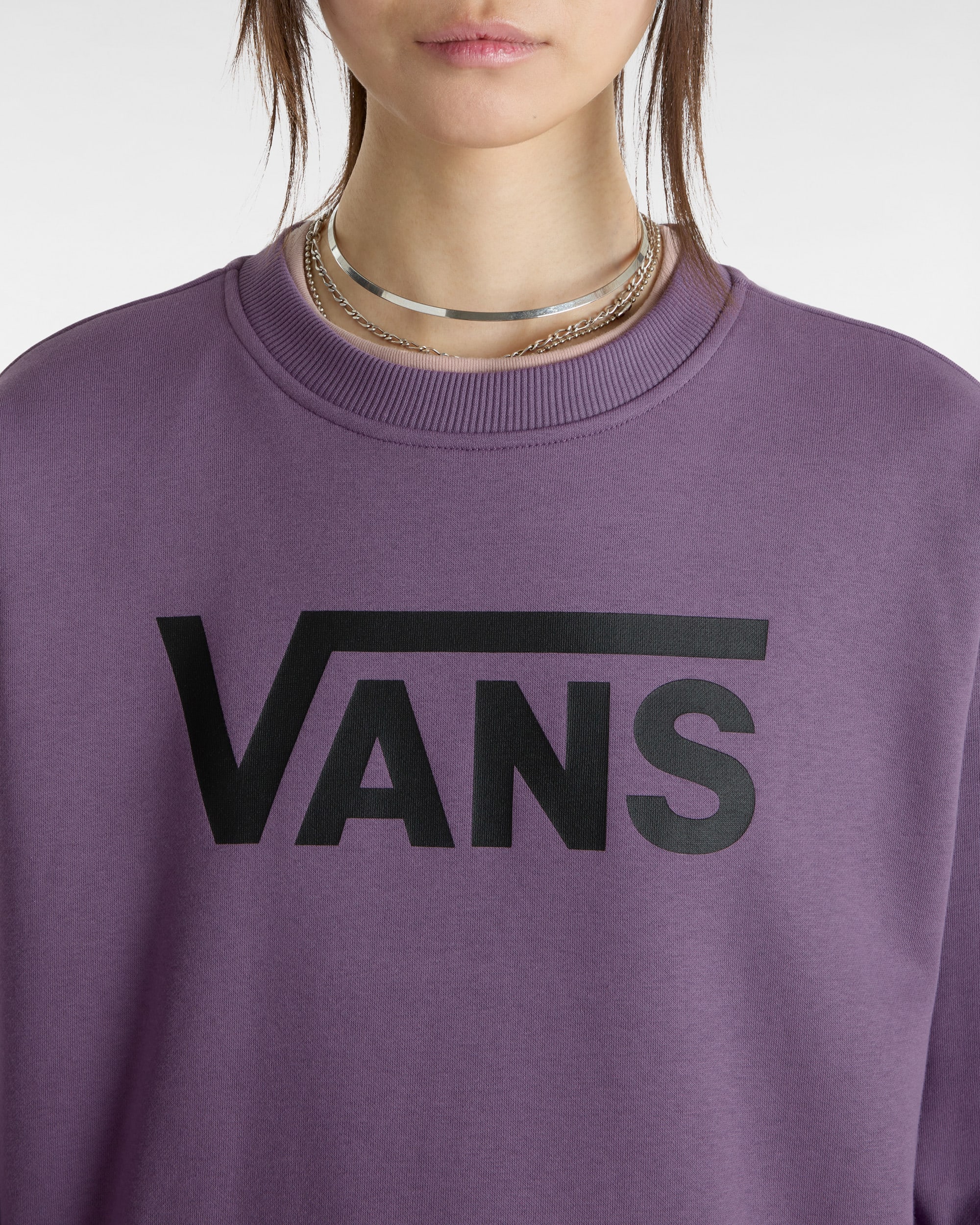 Sweat Classic V Boyfriend Fit Crew VANS Violet ALT6