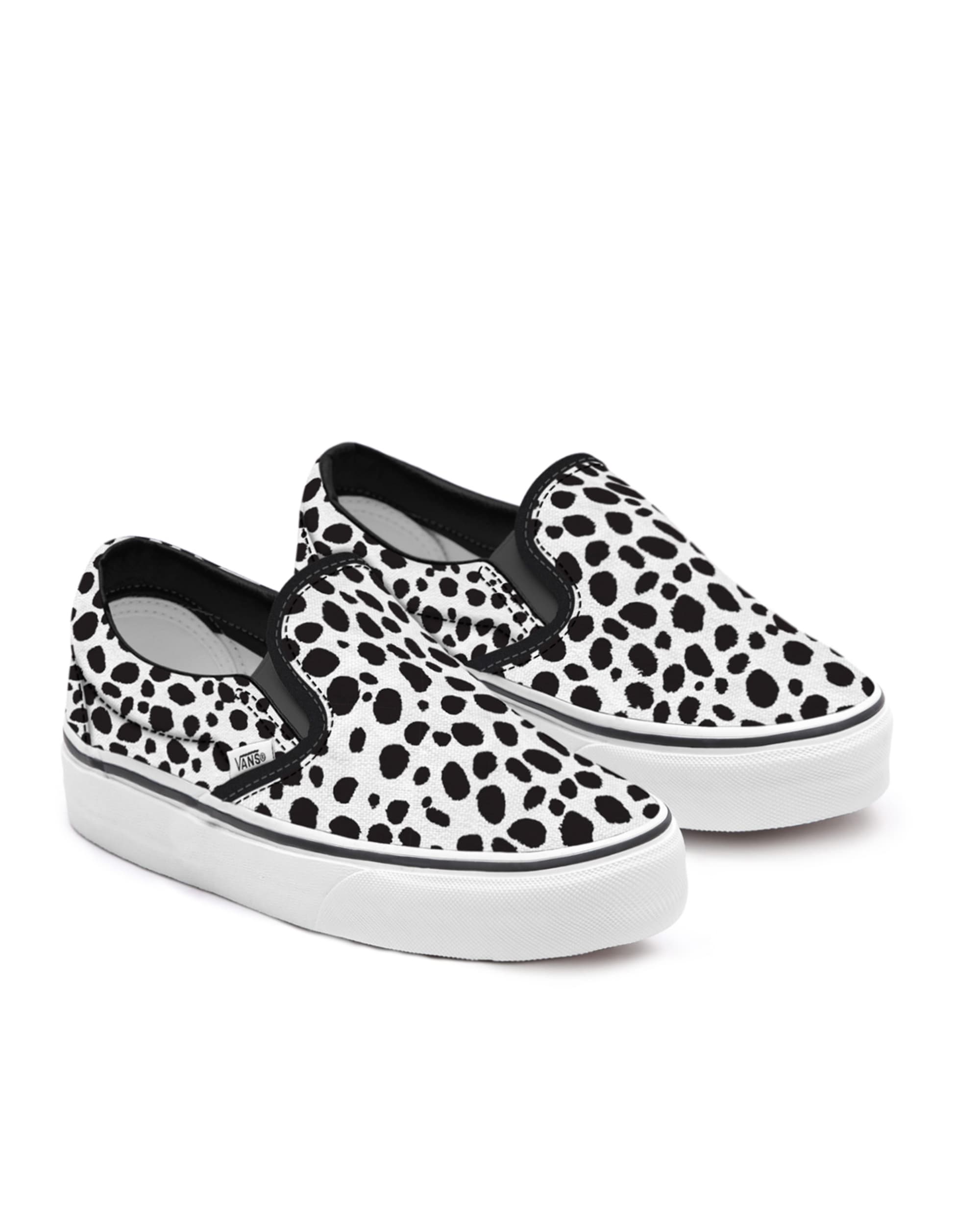 KleinKinder Personalisierbare Dalmatian SlipOn 14 Jahre VANS SchwarzWei HERO