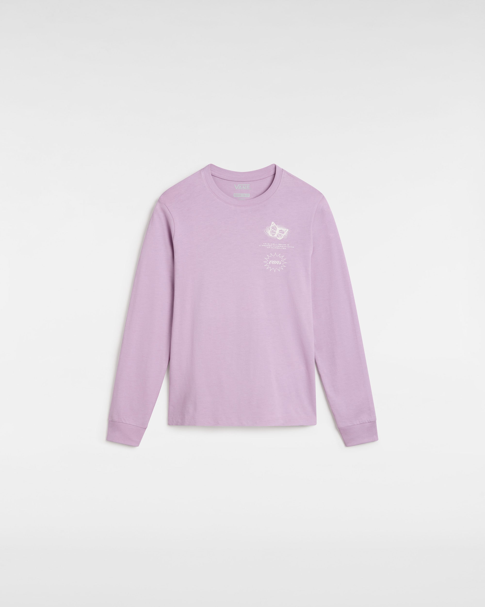 Kids Healing Bloom Long Sleeve TShirt 814 Years VANS Lilac HERO