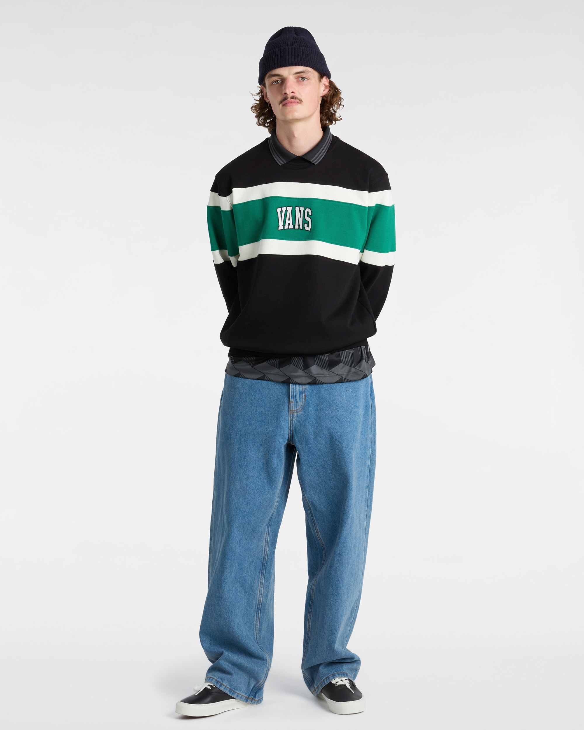 Sweat Logo Vintage Colorblock VANS Noir ALT4