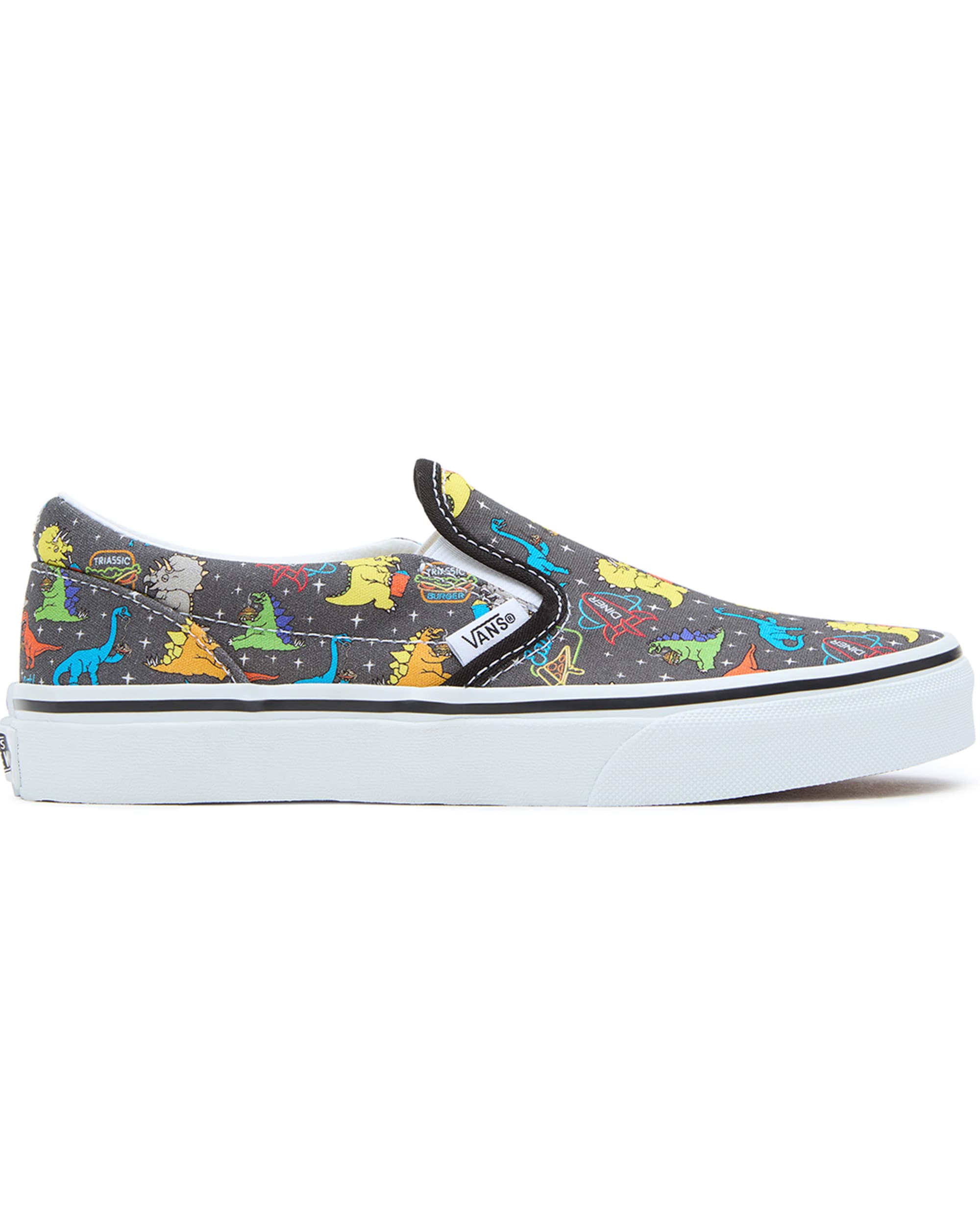 Youth Dino Classic SlipOn Shoes 814 years VANS GreyWhite ALT3