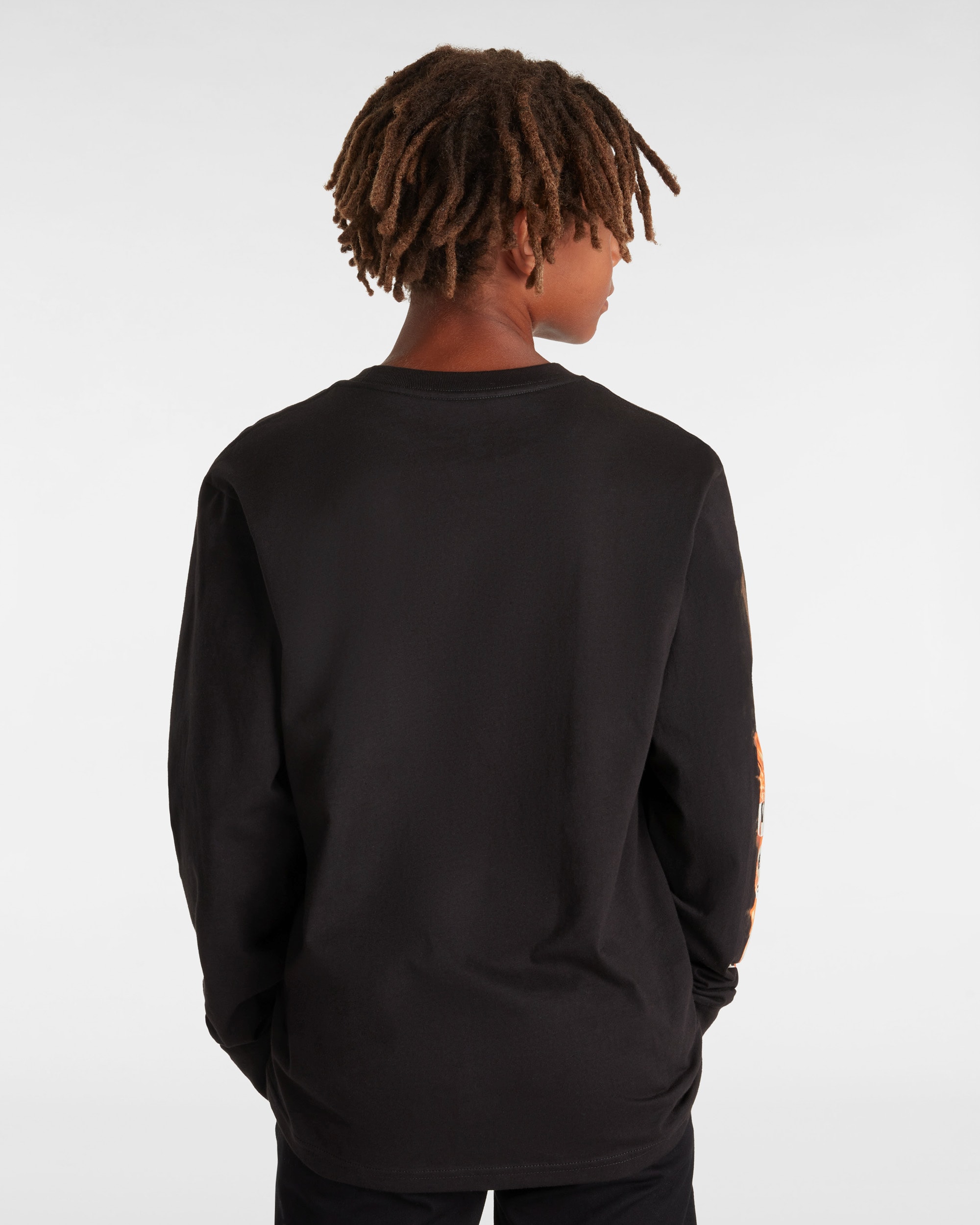 Kids High Roller Long Sleeve TShirt 814 Years VANS Black ALT3