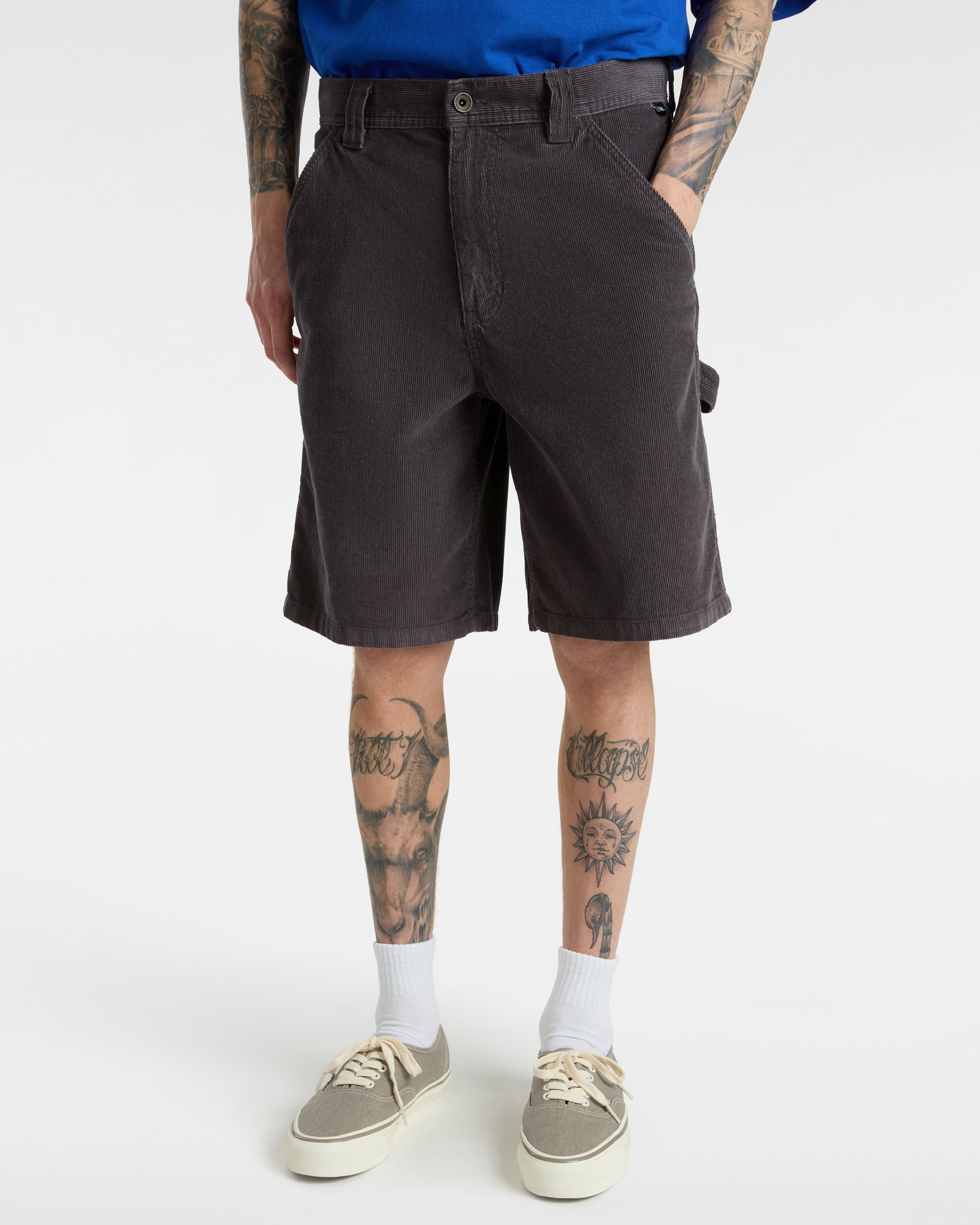Drill Chore Loose Carpenter 21 Corduroy Shorts VANS Grey ALT2