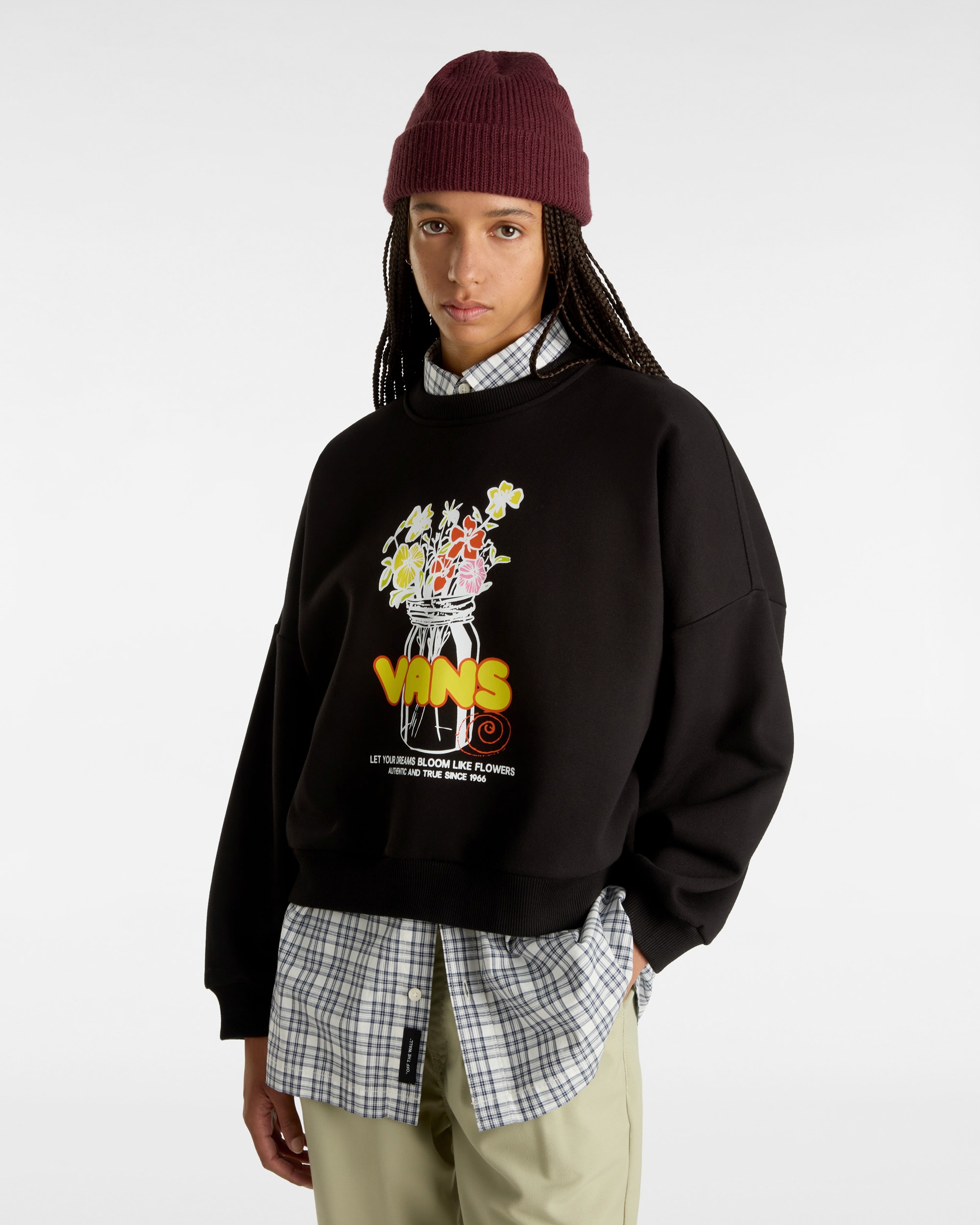 Boquet Loose Crew Sweatshirt VANS Black ALT2