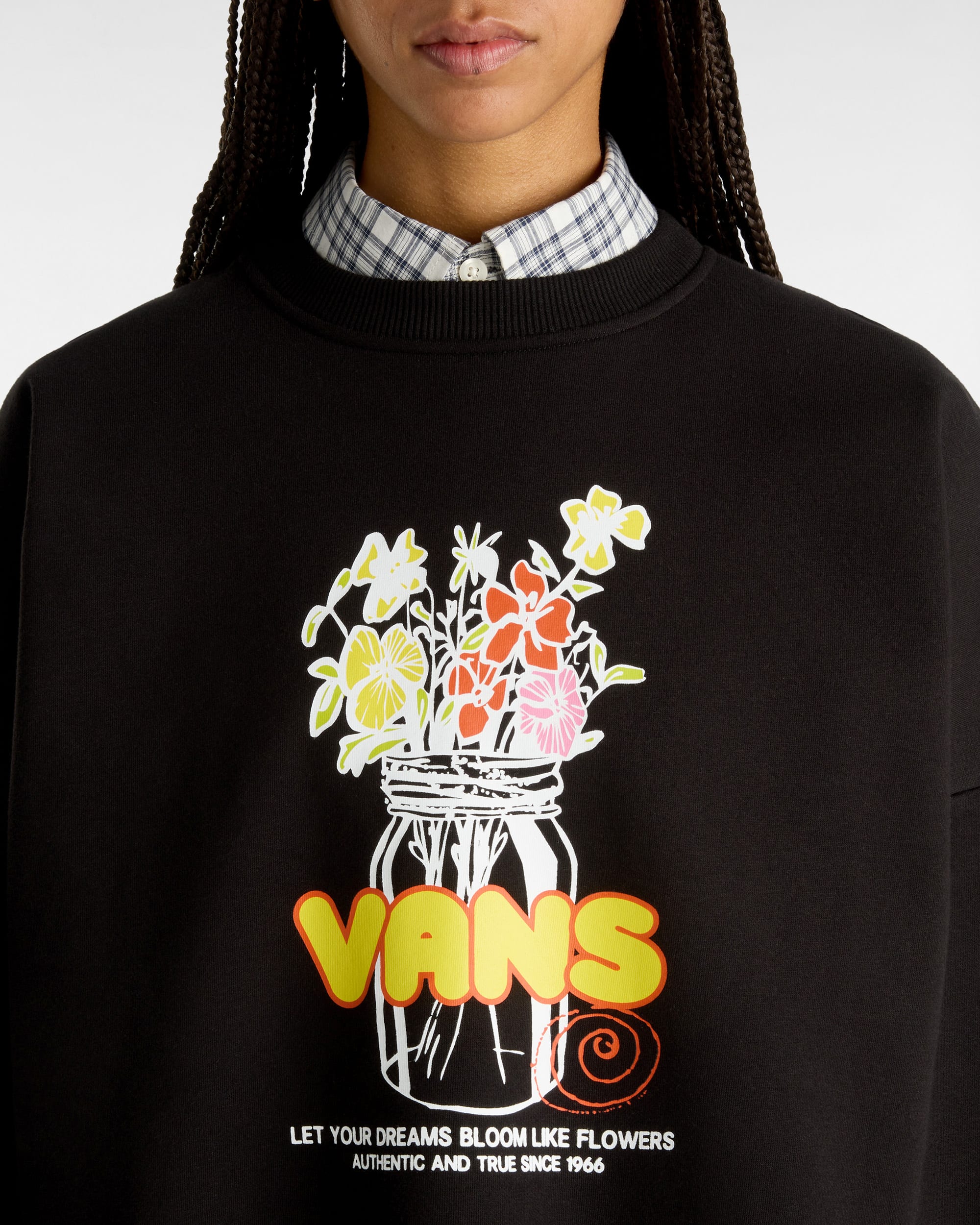 Boquet Loose Crew Sweatshirt VANS Black ALT6
