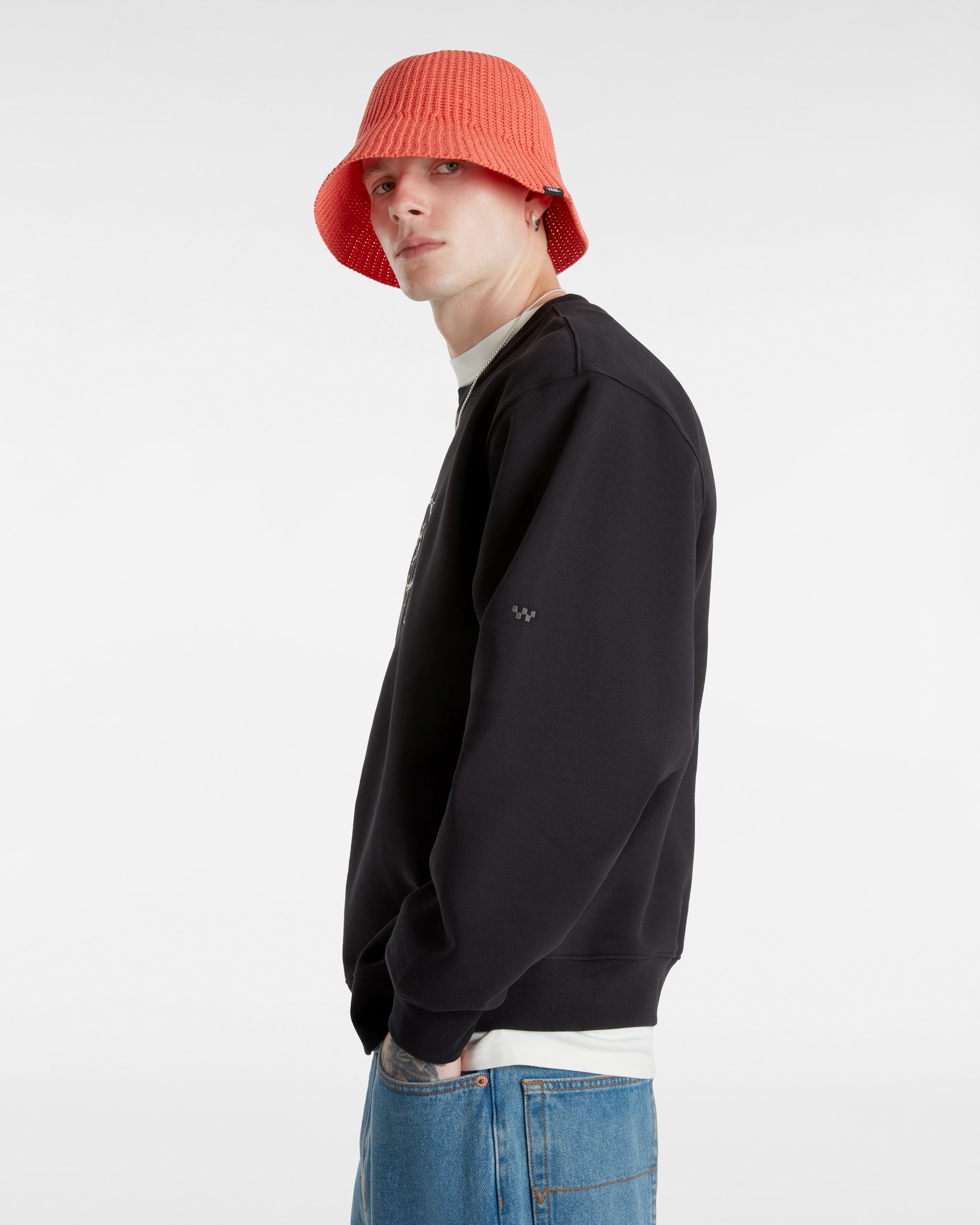 Skate Hold Hands Pullover Sweatshirt VANS Black ALT4