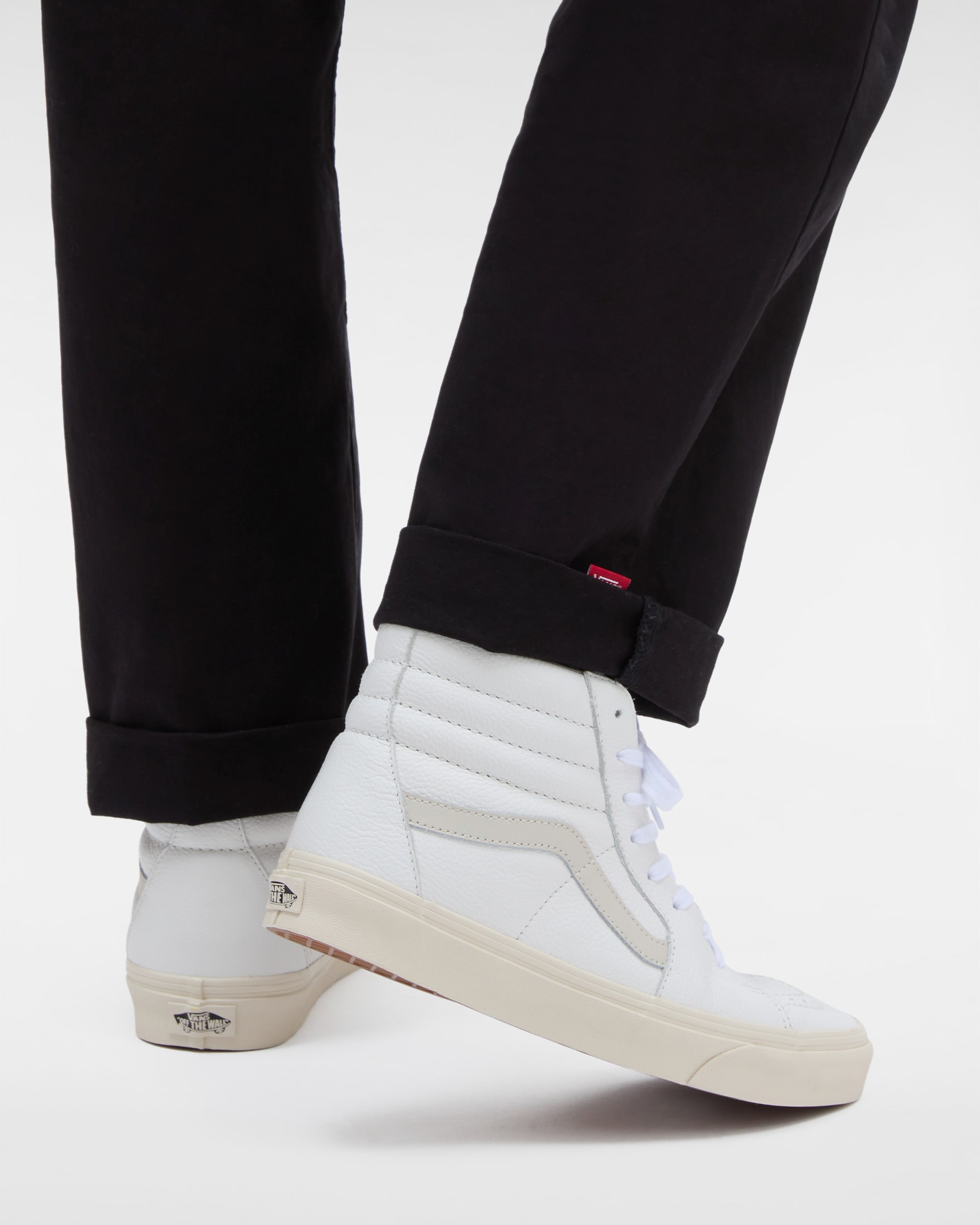 Chaussures en cuir premium Sk8Hi VANS Blanc ALT4