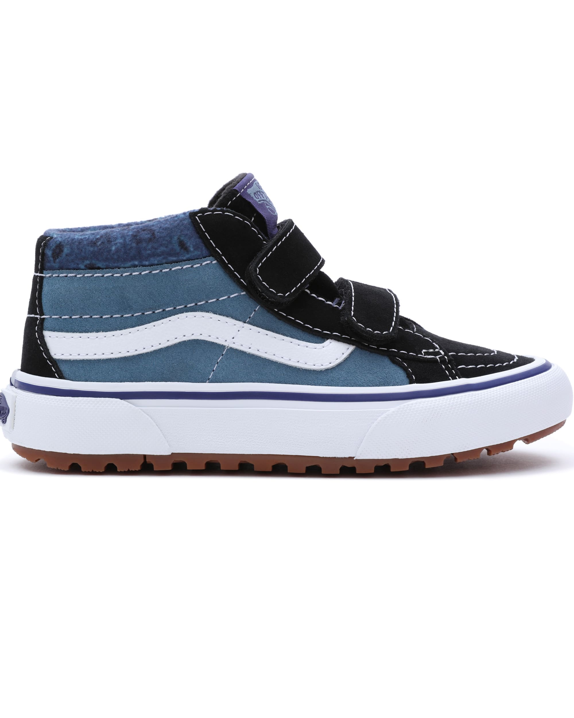 Kids Paisley Sk8Mid Reissue MTE1 Hook and Loop Shoes 48 Years VANS BlackBlue ALT2