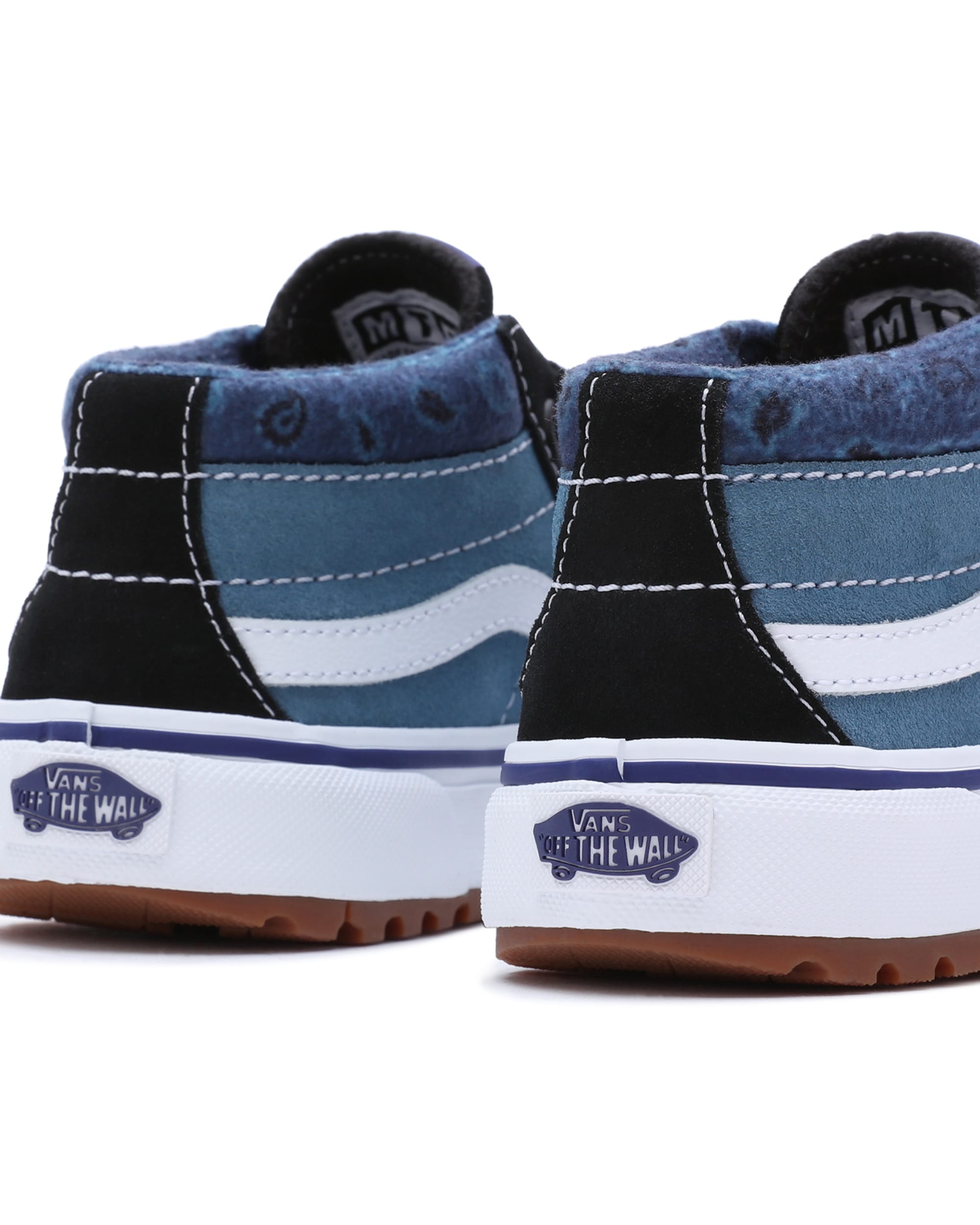 Kids Paisley Sk8Mid Reissue MTE1 Hook and Loop Shoes 48 Years VANS BlackBlue ALT5