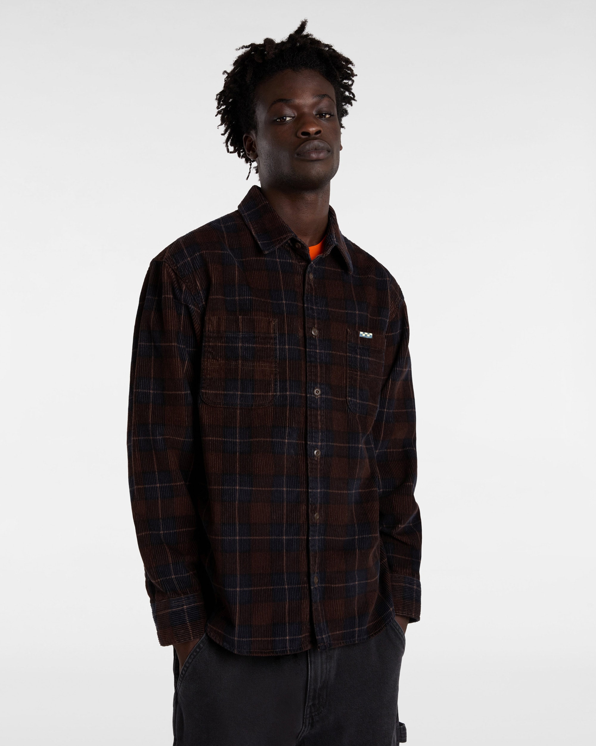 Chemise boutonne  manches longues Ave VANS Marron HERO