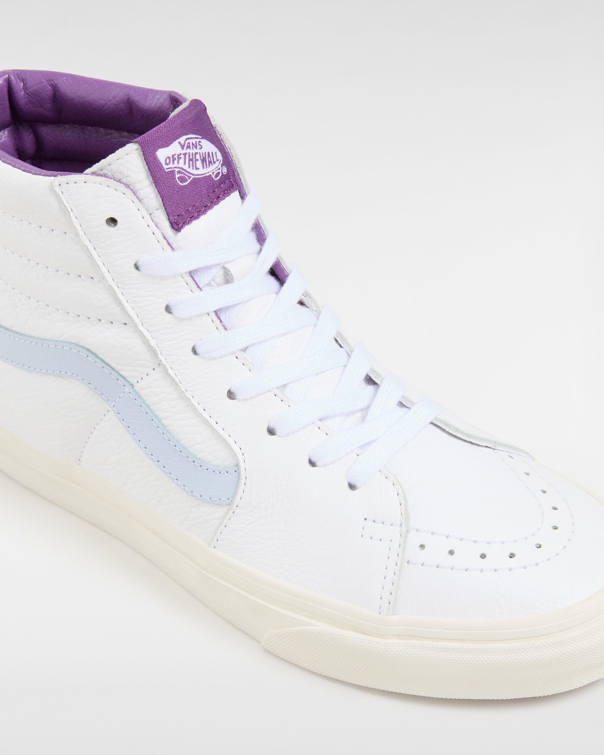Chaussures en cuir premium Sk8Hi VANS BlancBleu ALT3