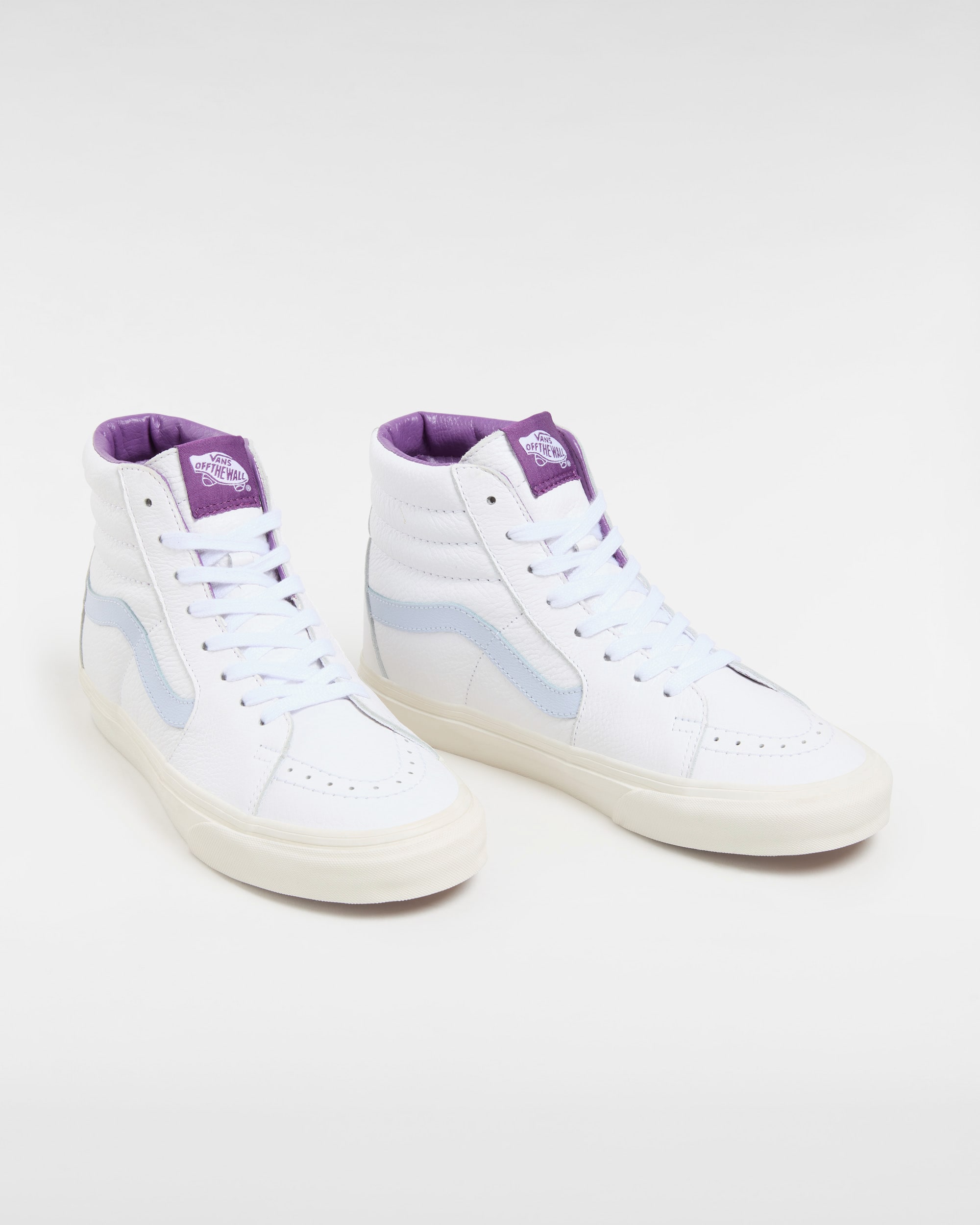 Chaussures en cuir premium Sk8Hi VANS BlancBleu ALT1