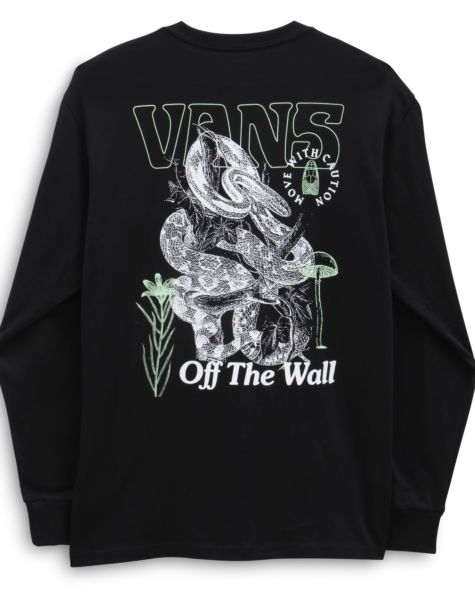 Distorted Snake Long Sleeve TShirt VANS Black ALT9