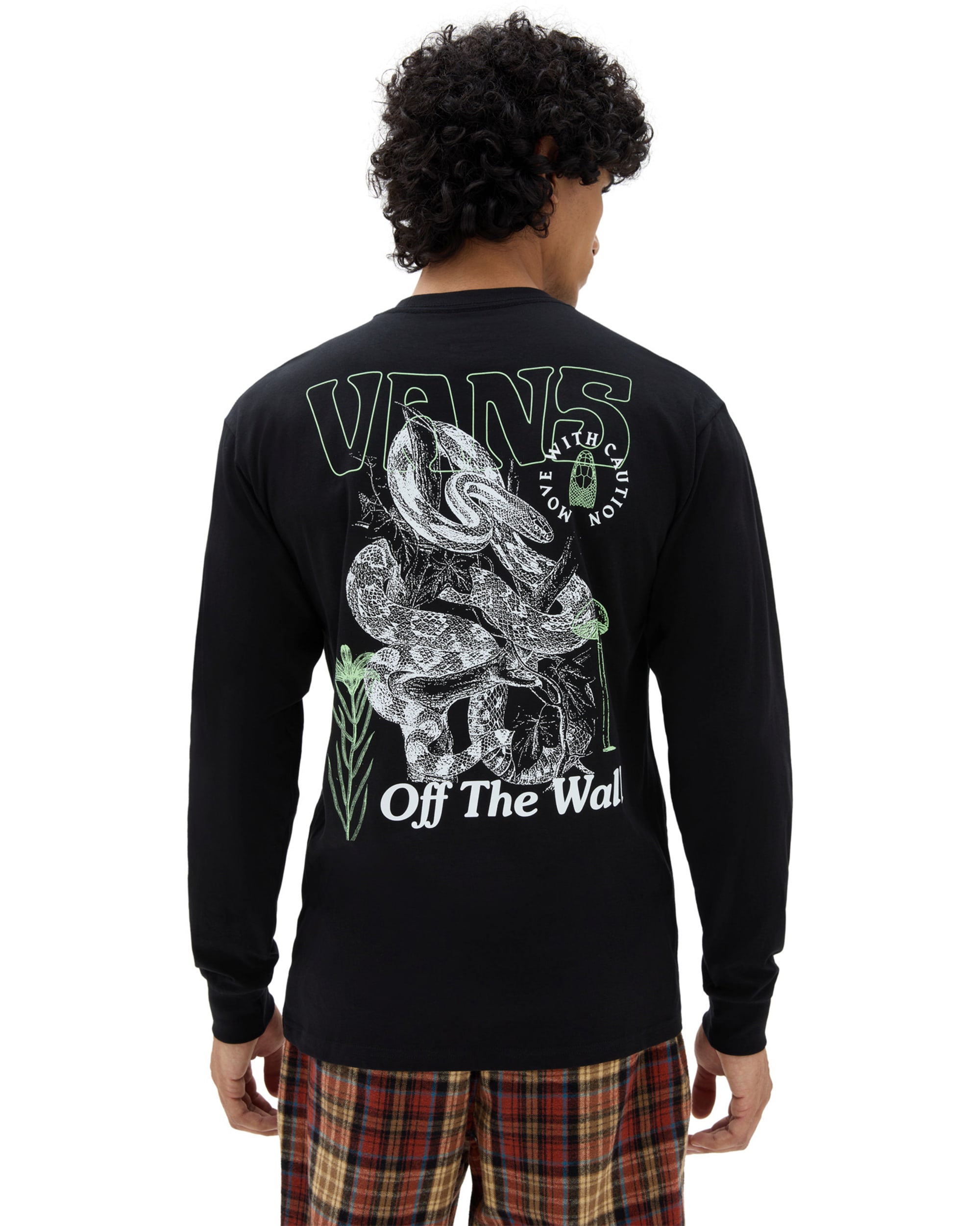 Distorted Snake Long Sleeve TShirt VANS Black HERO