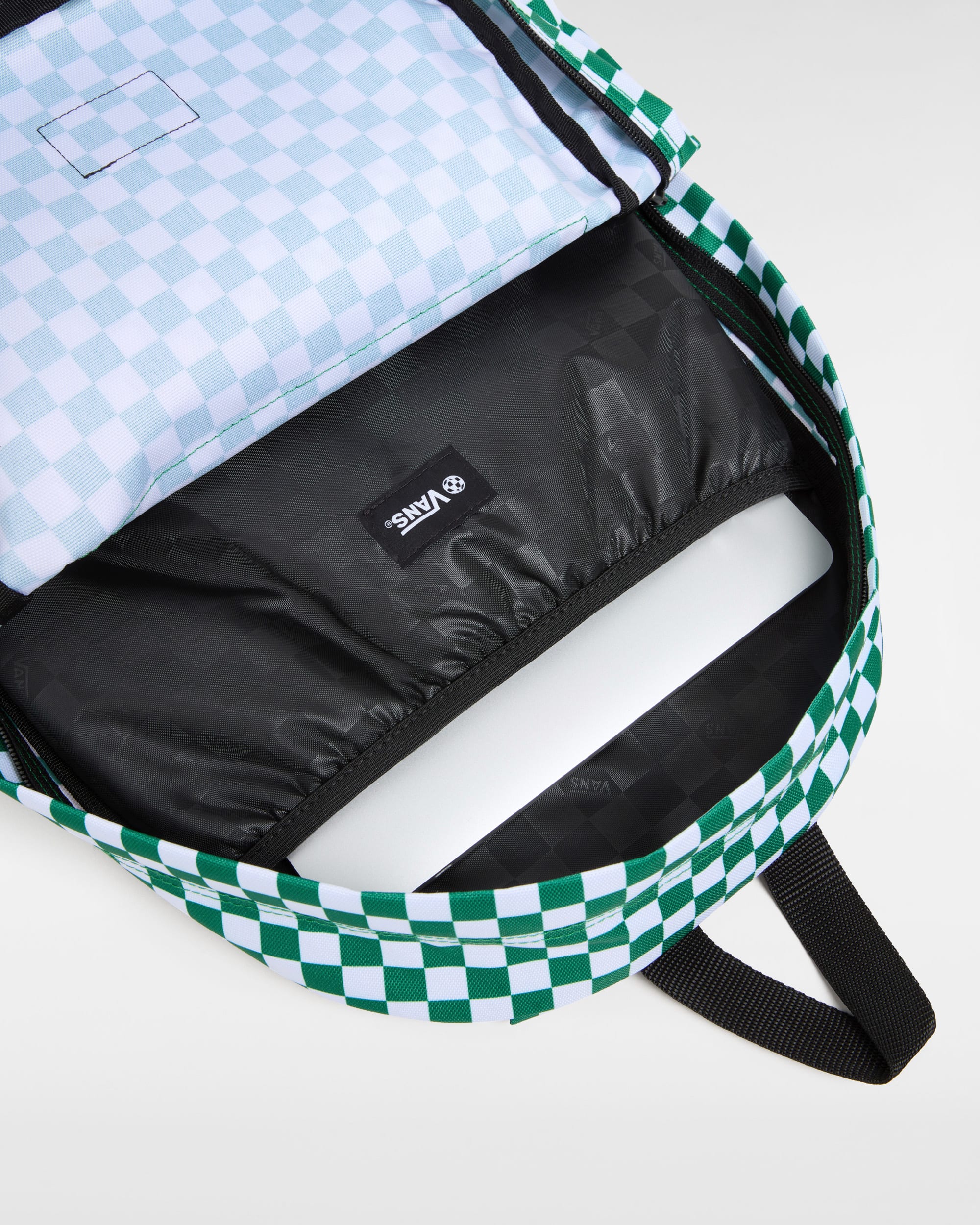 Kids Old Skool Grom Check Backpack VANS Green ALT4