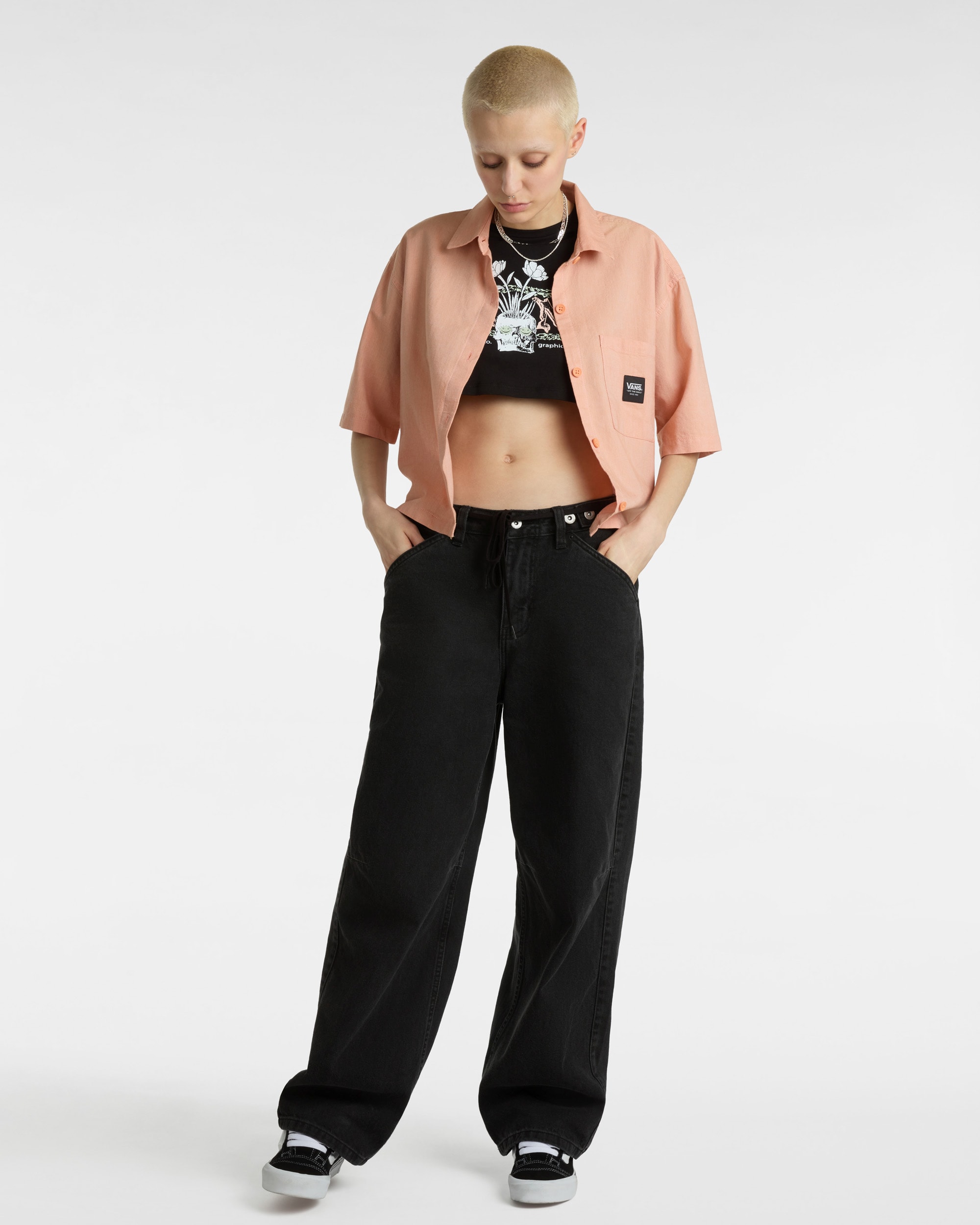 Growing Ideas Crew Crop TShirt VANS Black ALT4