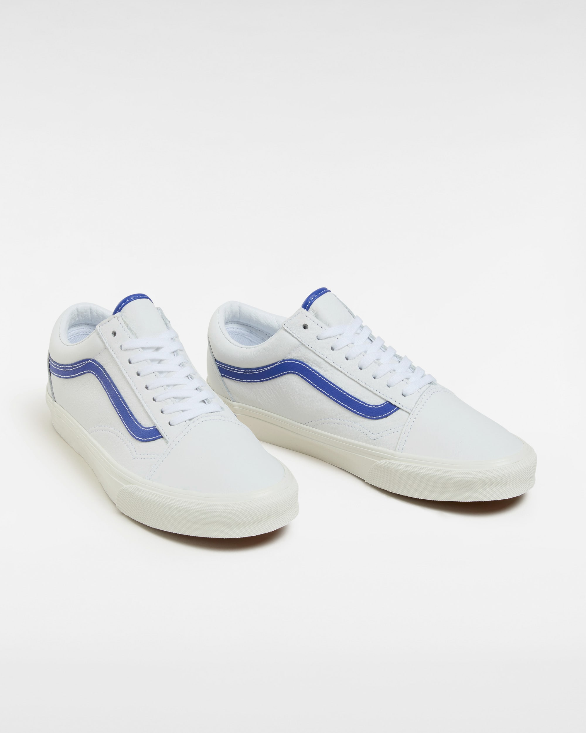 Old Skool Leather Shoes VANS WhiteBlue ALT1