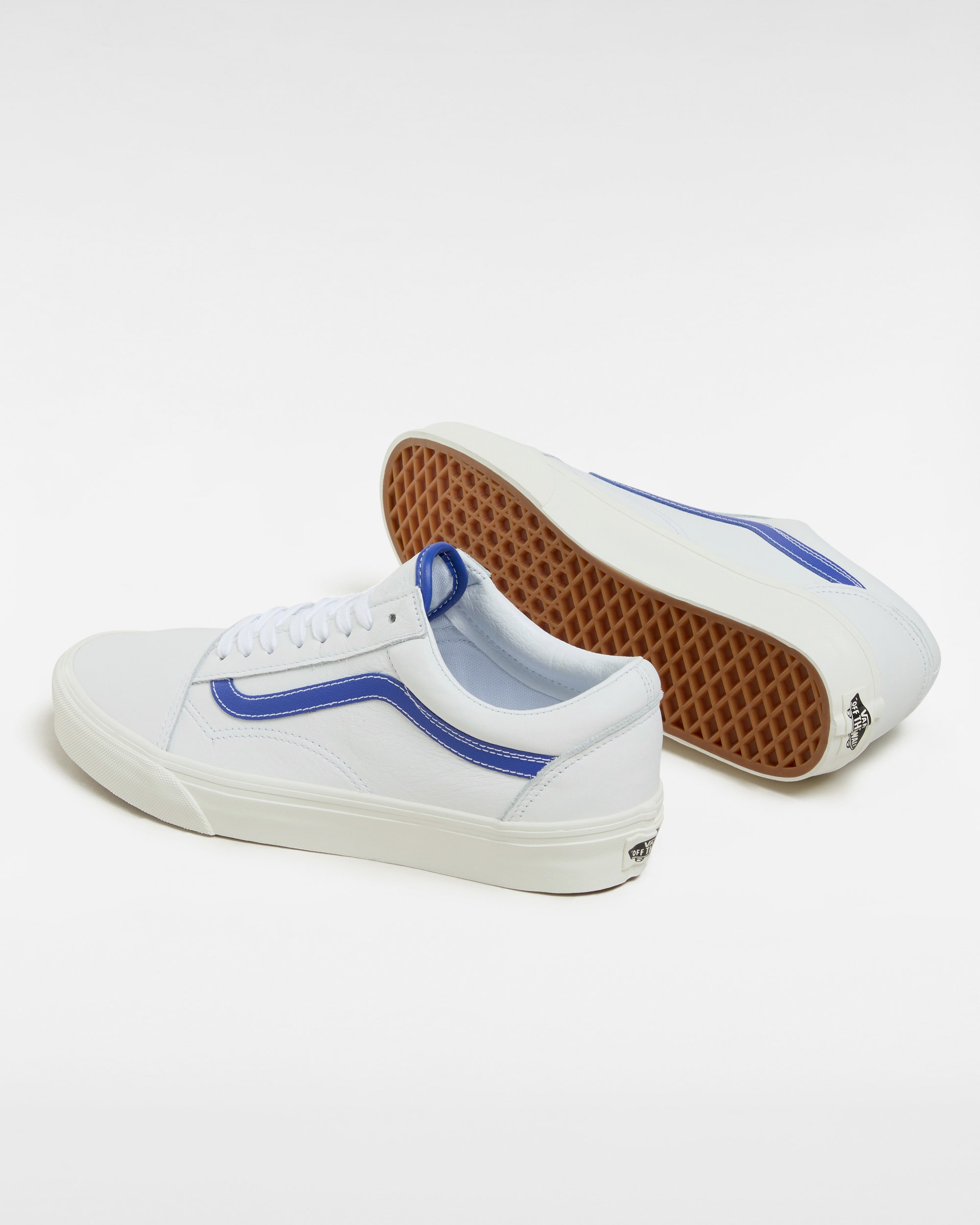 Old Skool Leather Shoes VANS WhiteBlue ALT2