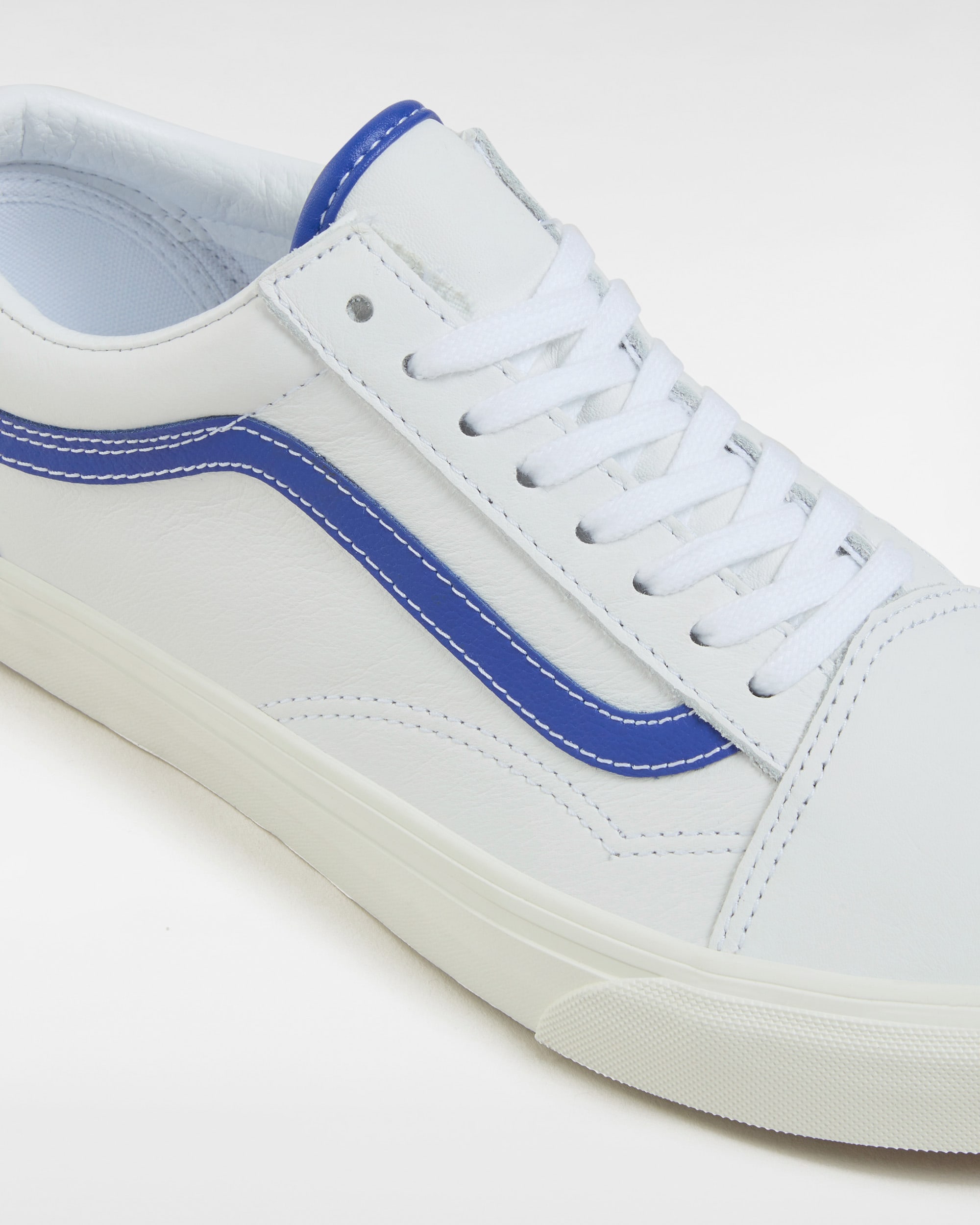 Old Skool Leather Shoes VANS WhiteBlue ALT3