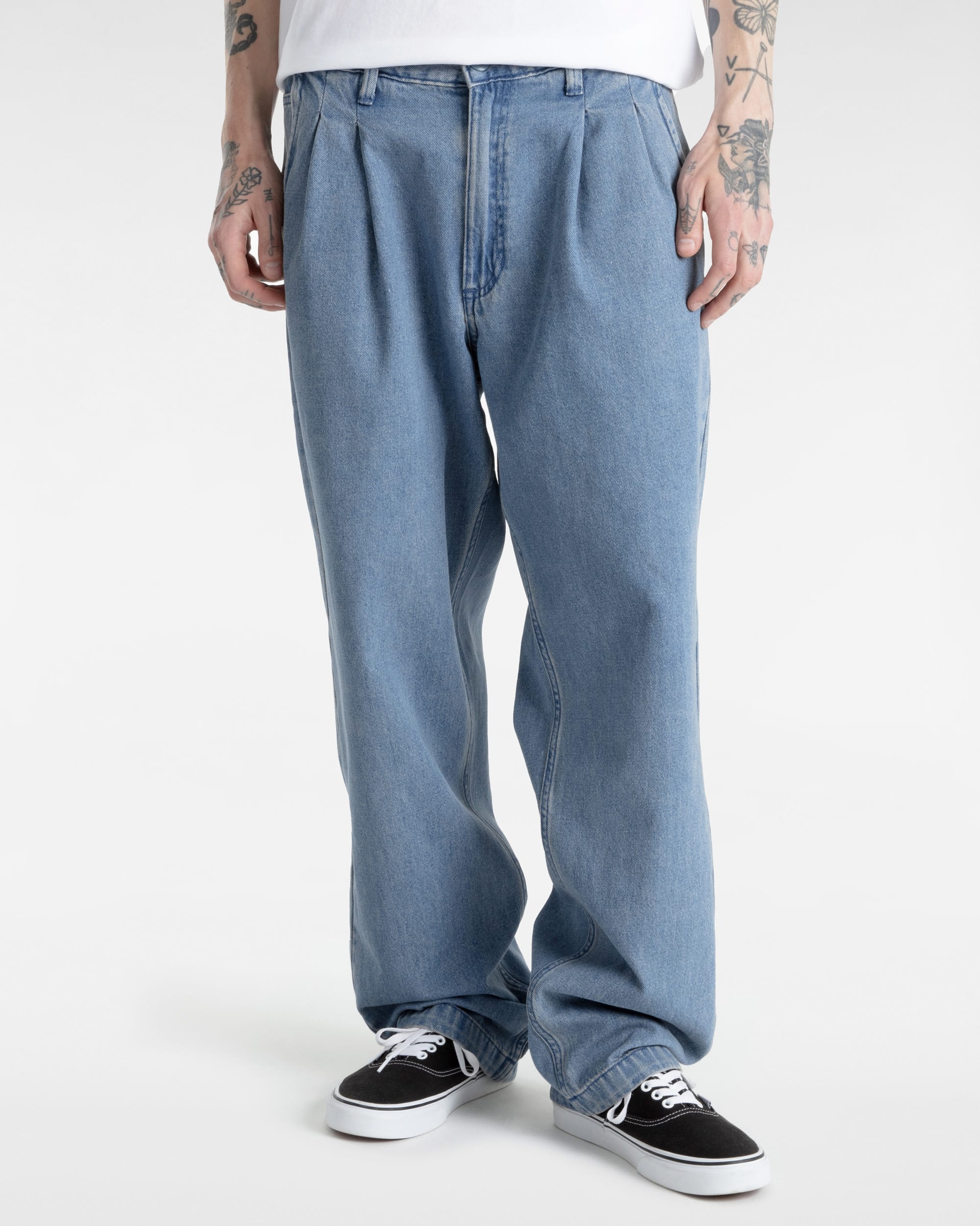 Pantalon chino en denim pliss fusel Authentic VANS Bleu ALT2