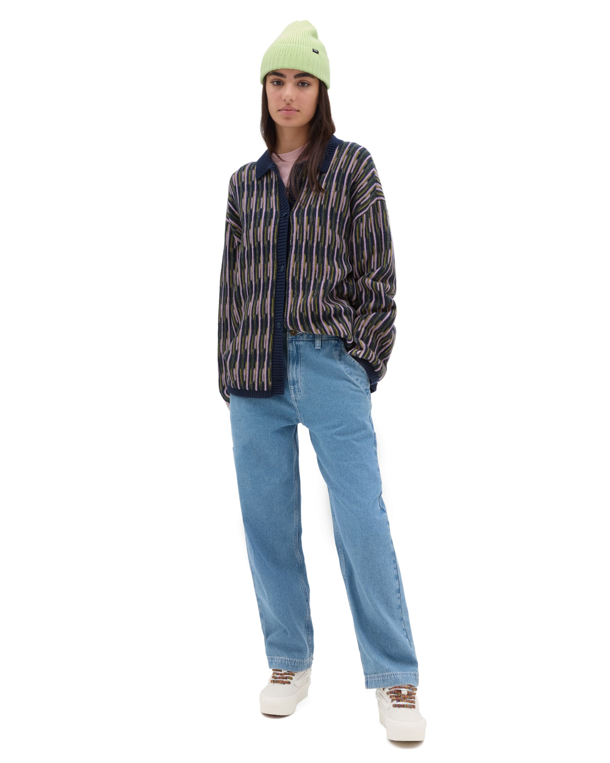 Alta Chunky Knit Cardigan VANS Blue ALT1