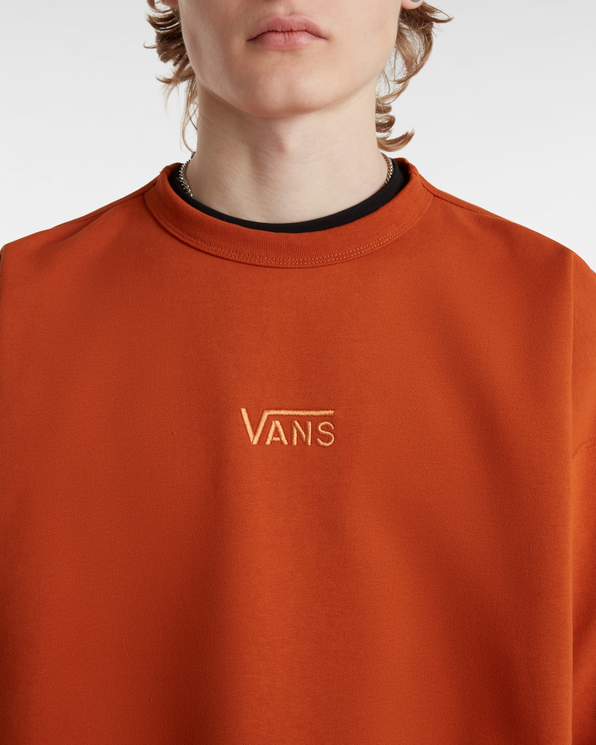 Sweat rasducou Premium Logo Crew VANS Orange ALT6