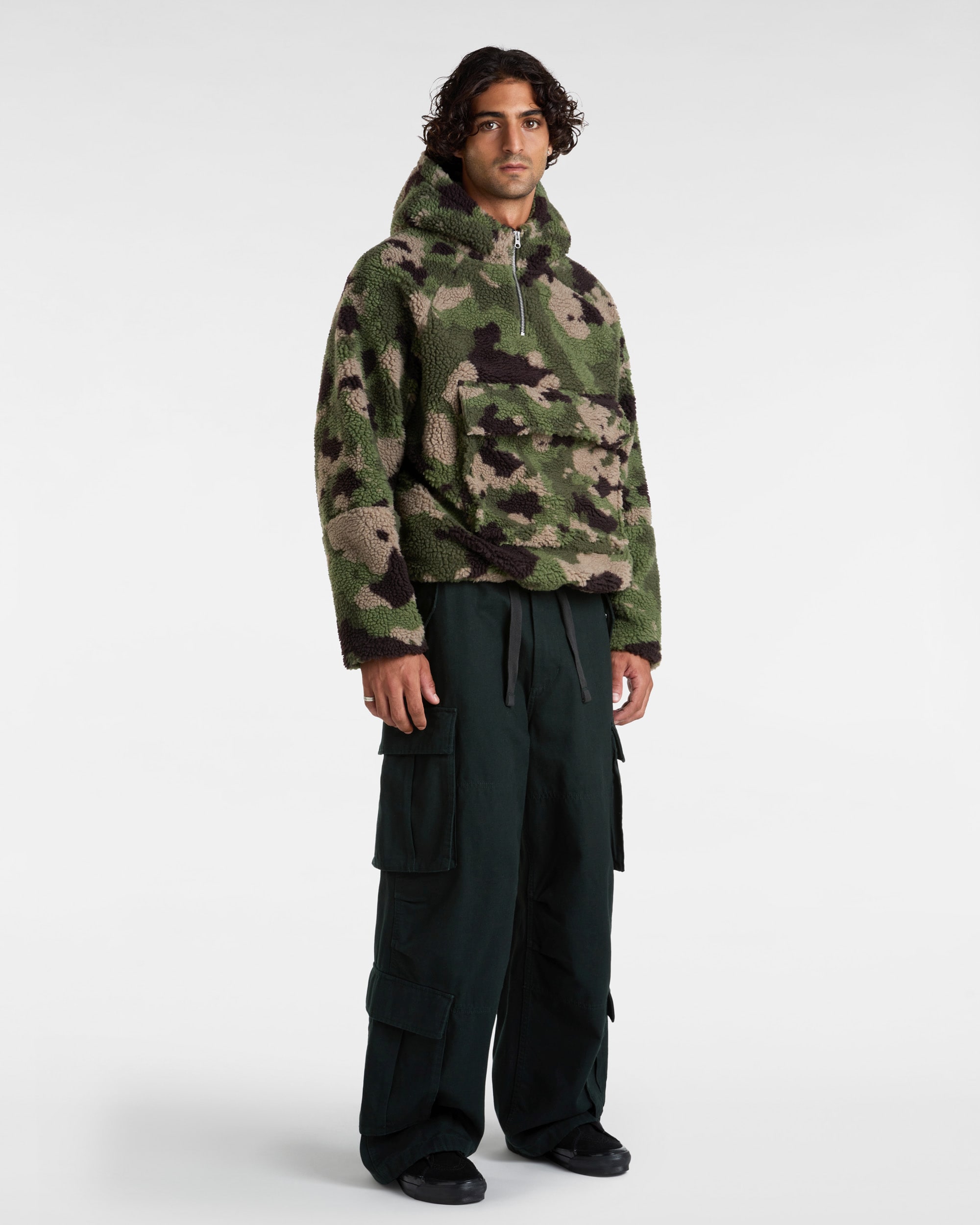 Sweat  capuche Premium Oversized Sherpa VANS MarronVert ALT5