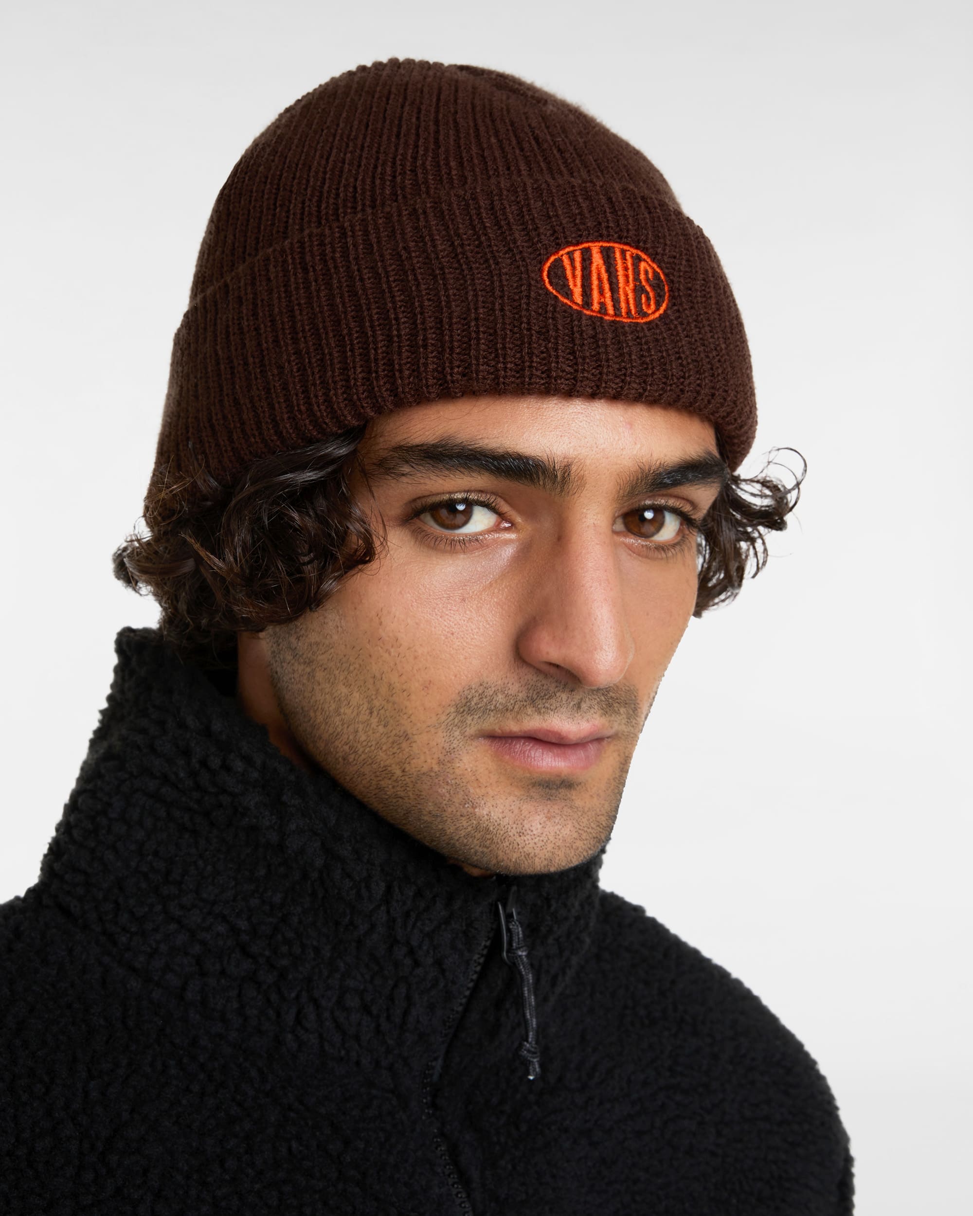 Spray On cuff Beanie VANS Brown ALT3