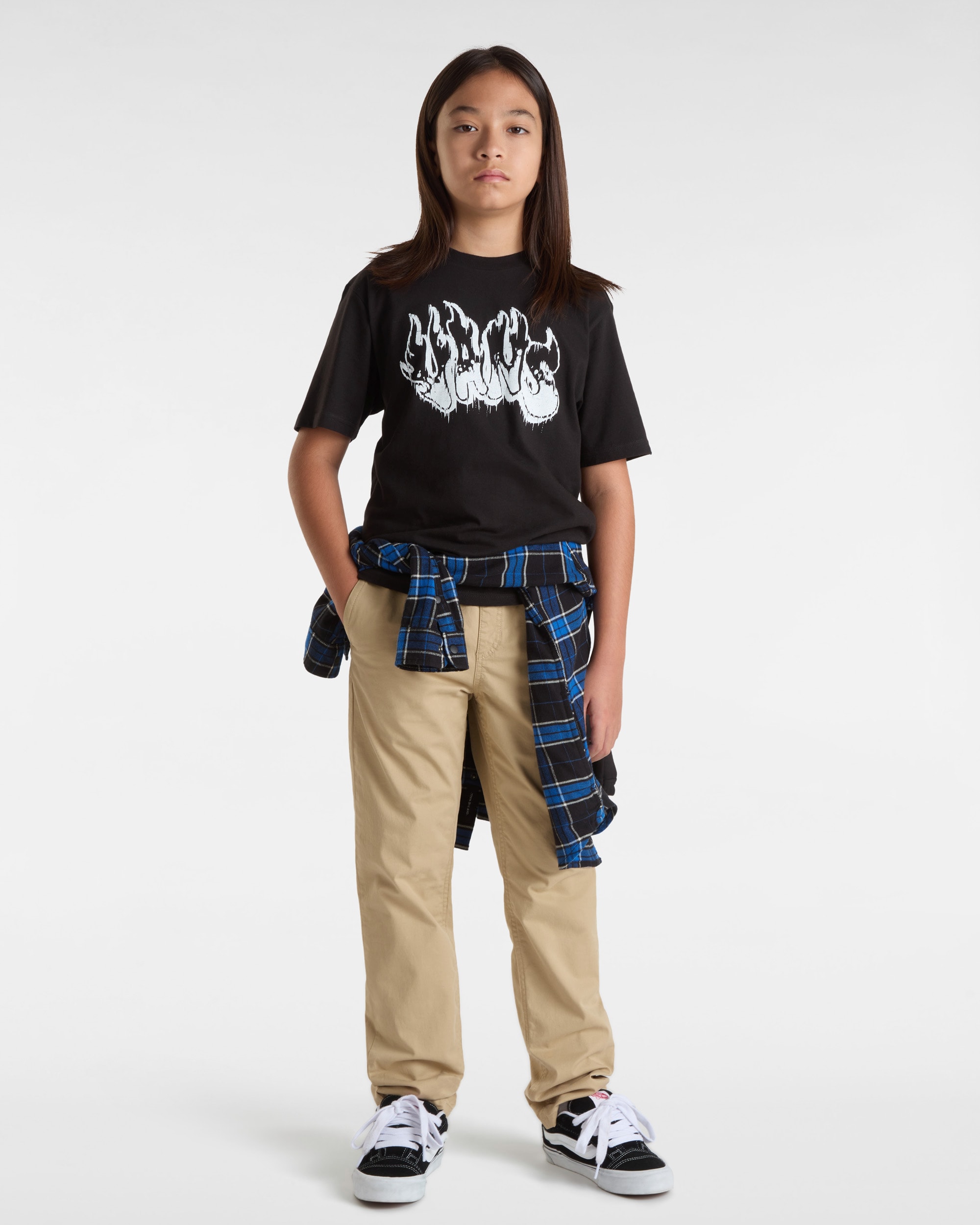 Camiseta Burnout para nios 814 aos VANS Negro ALT4