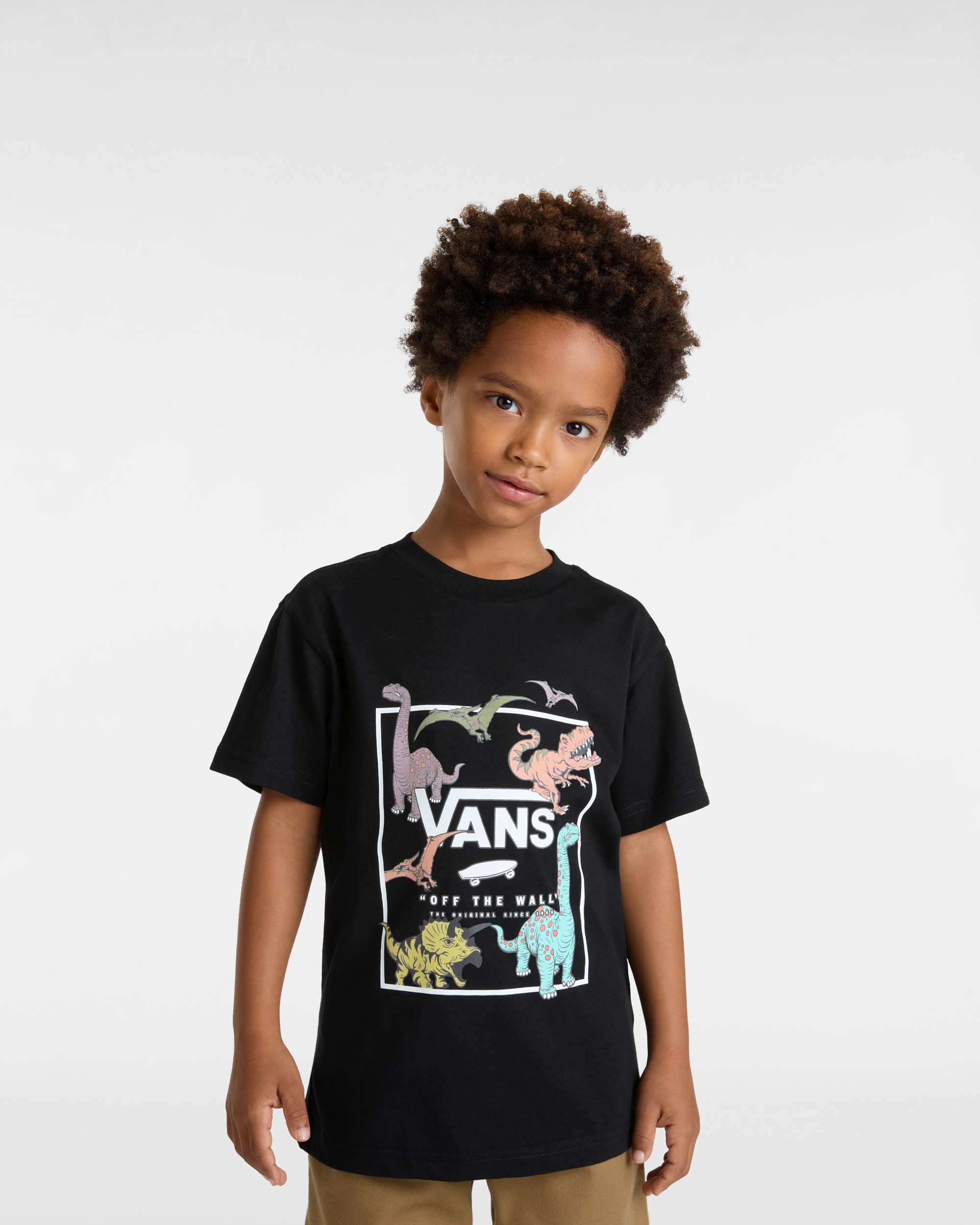 Kleine Kinder Glow Dino TShirt 28 Jahre VANS Schwarz ALT2