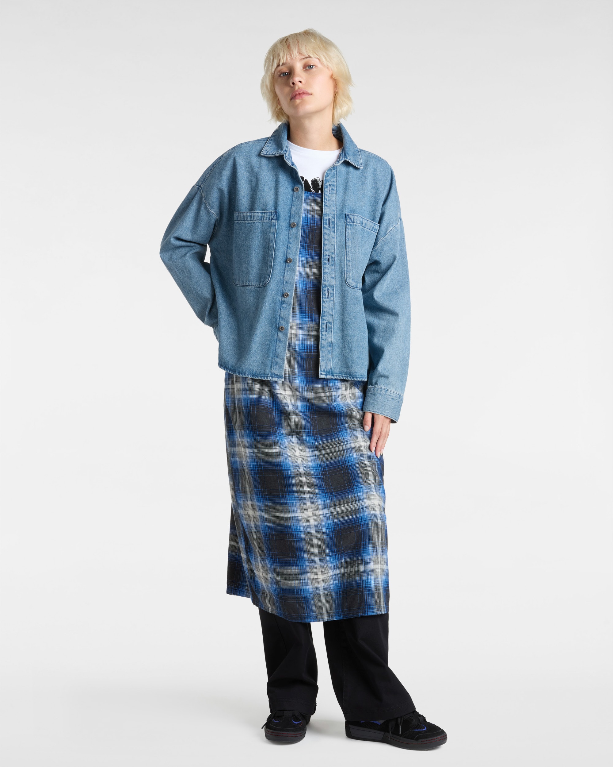 Chemise tisse  manches longues en denim Antica Boxy VANS Bleu ALT5