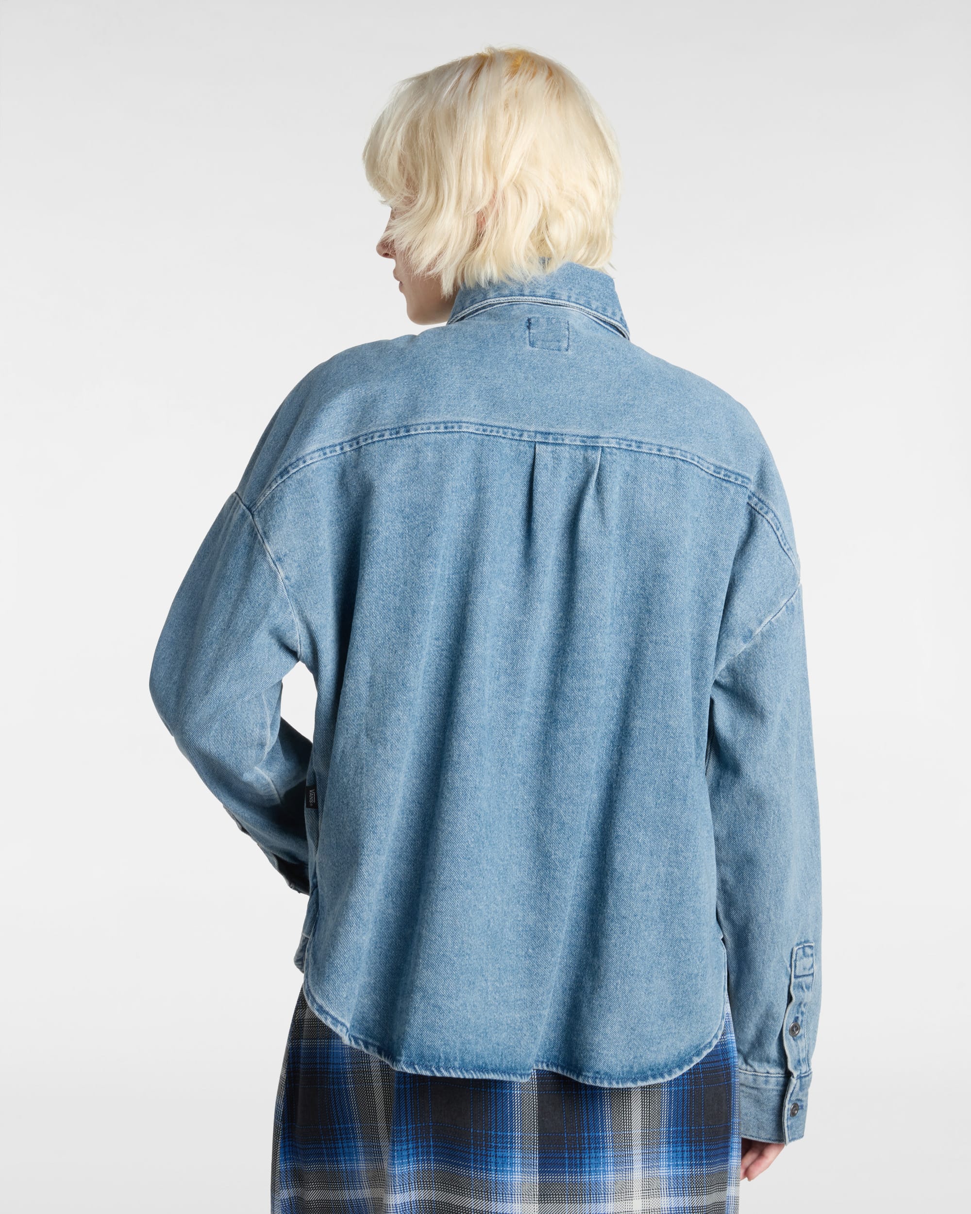 Chemise tisse  manches longues en denim Antica Boxy VANS Bleu ALT3