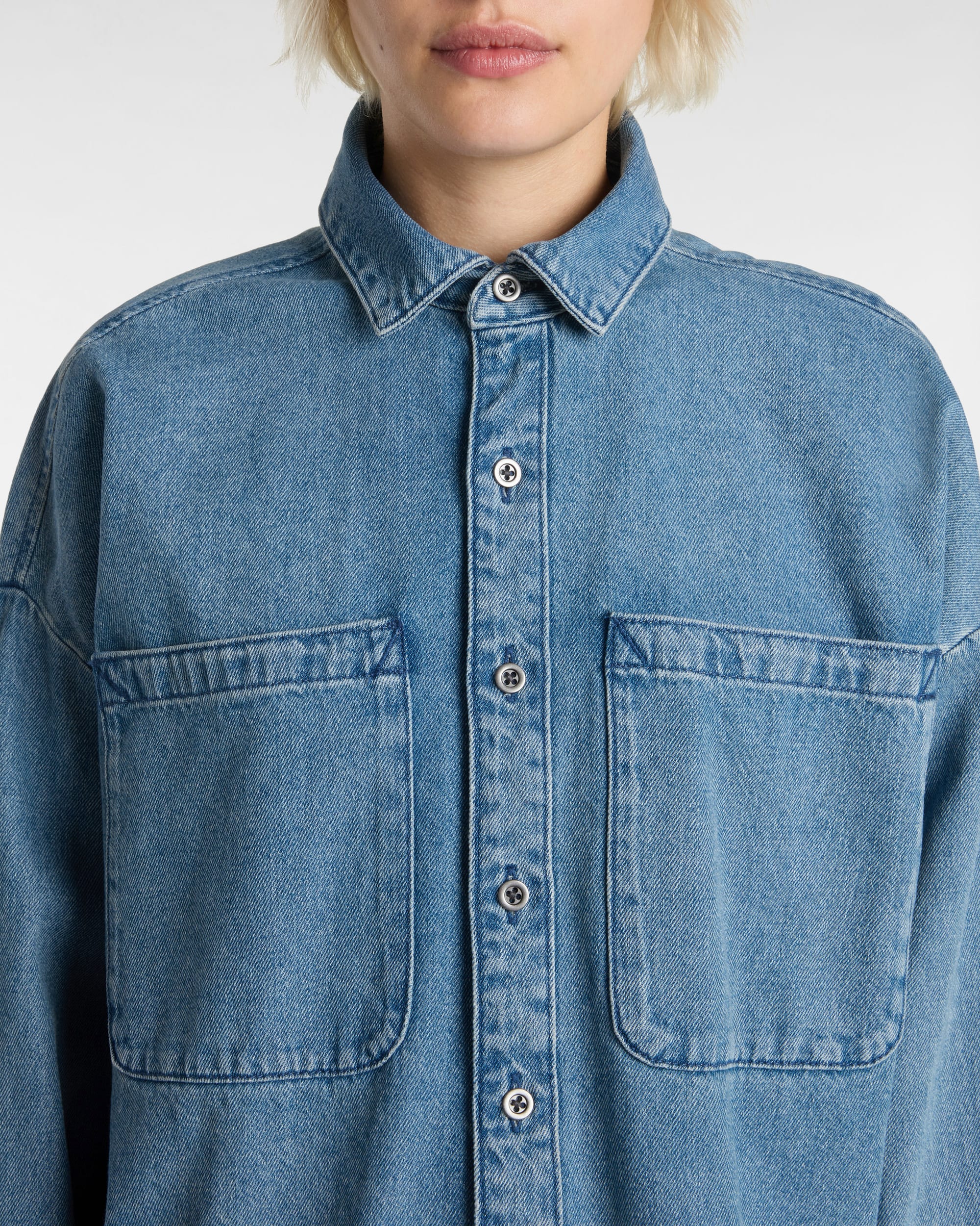 Chemise tisse  manches longues en denim Antica Boxy VANS Bleu ALT6