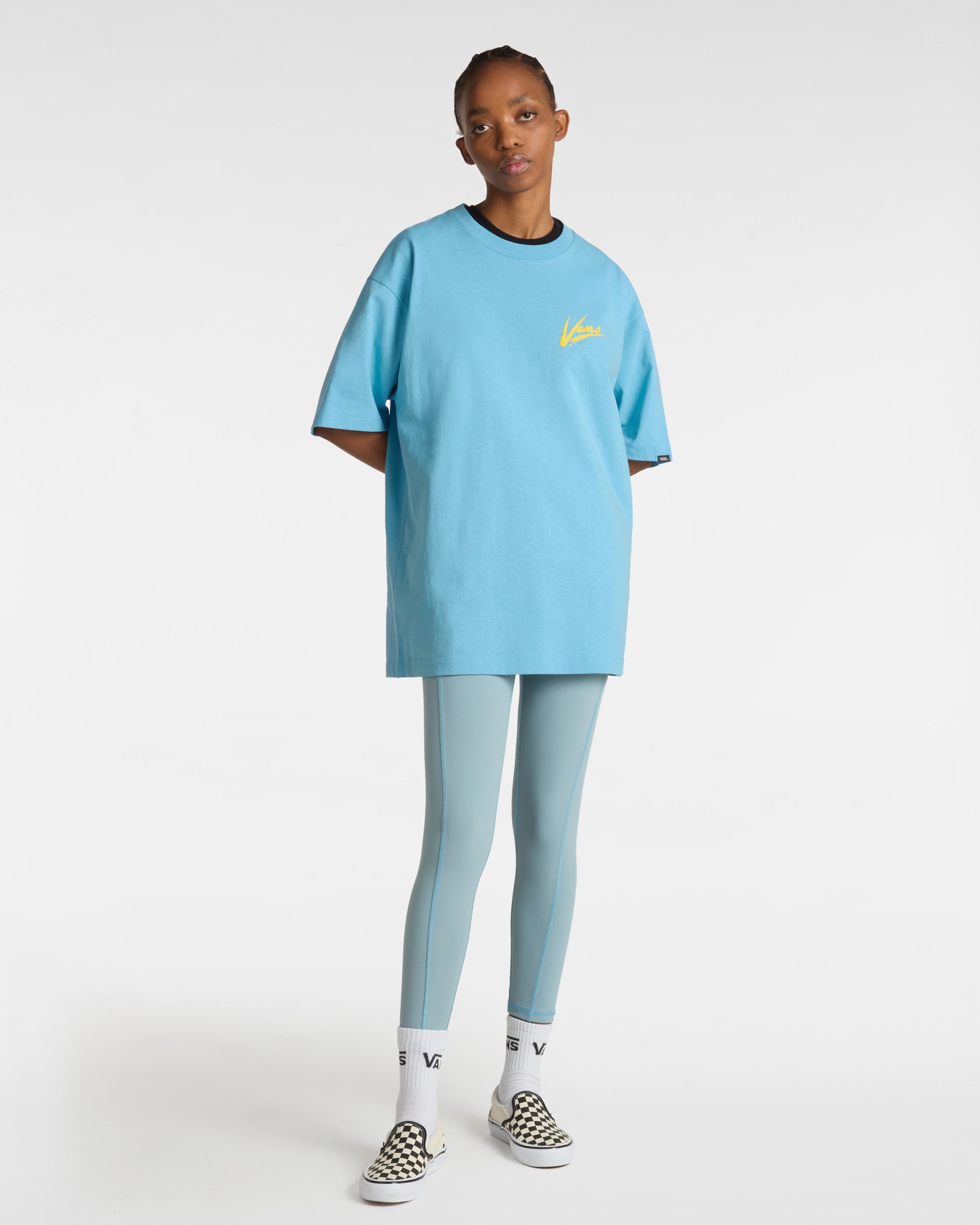 Tshirt Brush Script VANS Bleu ALT3