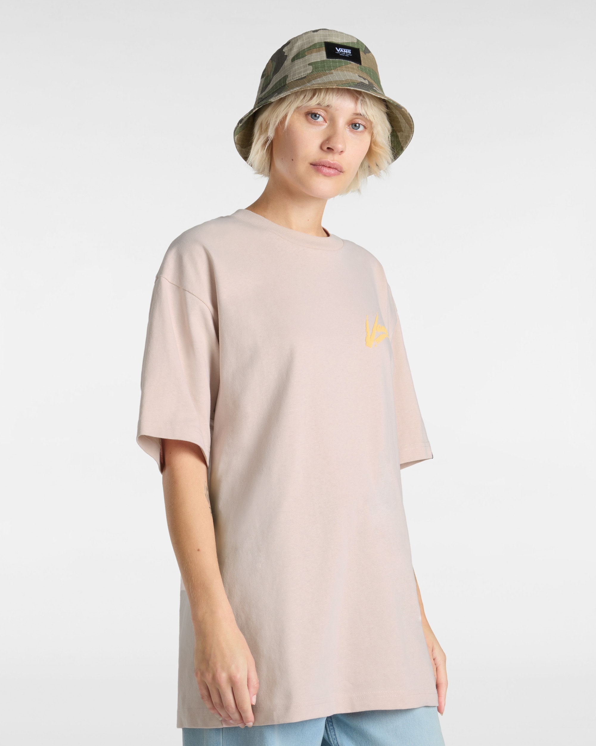 Tshirt Brush Script VANS Rose ALT7