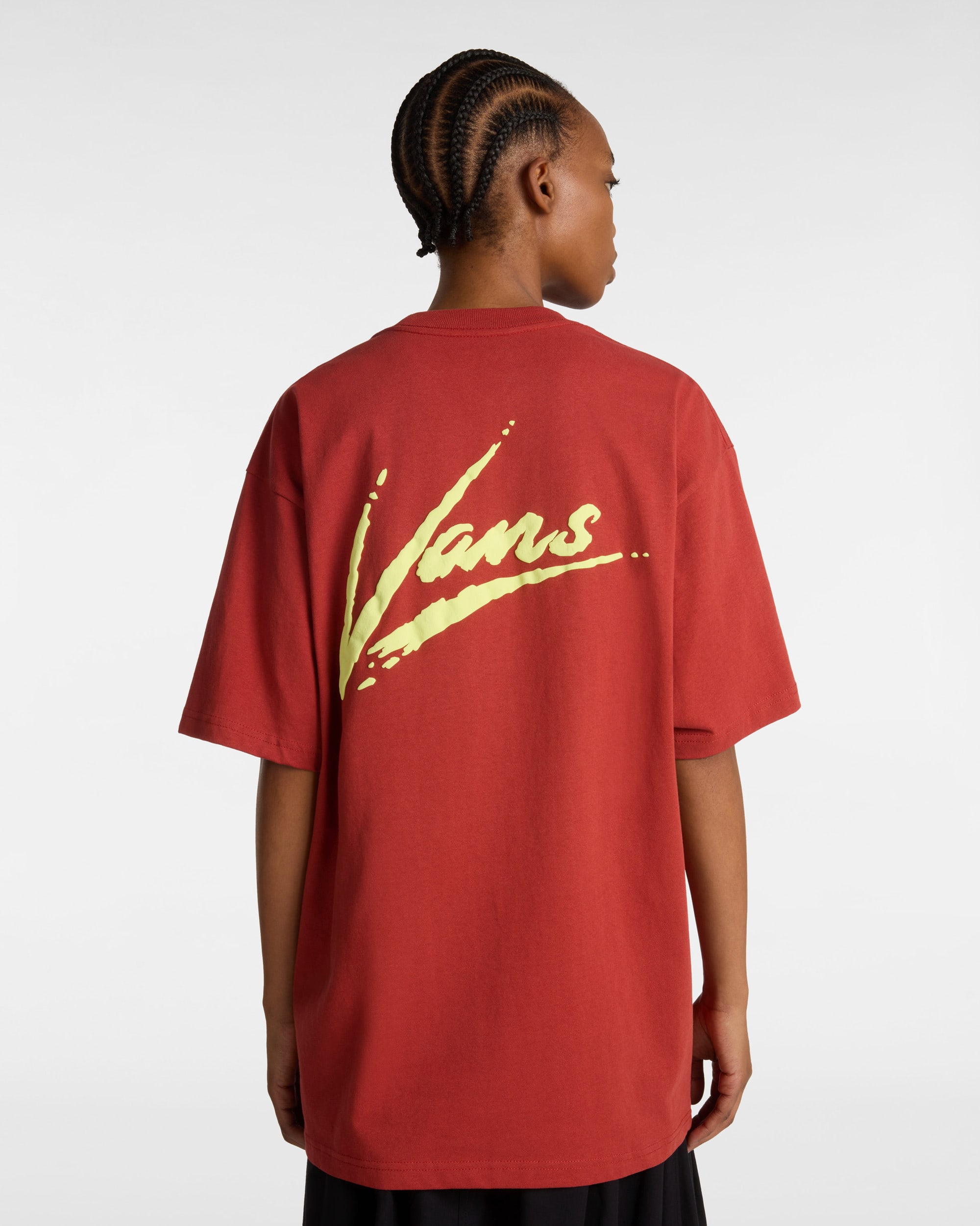 Tshirt Brush Script VANS Rouge ALT7